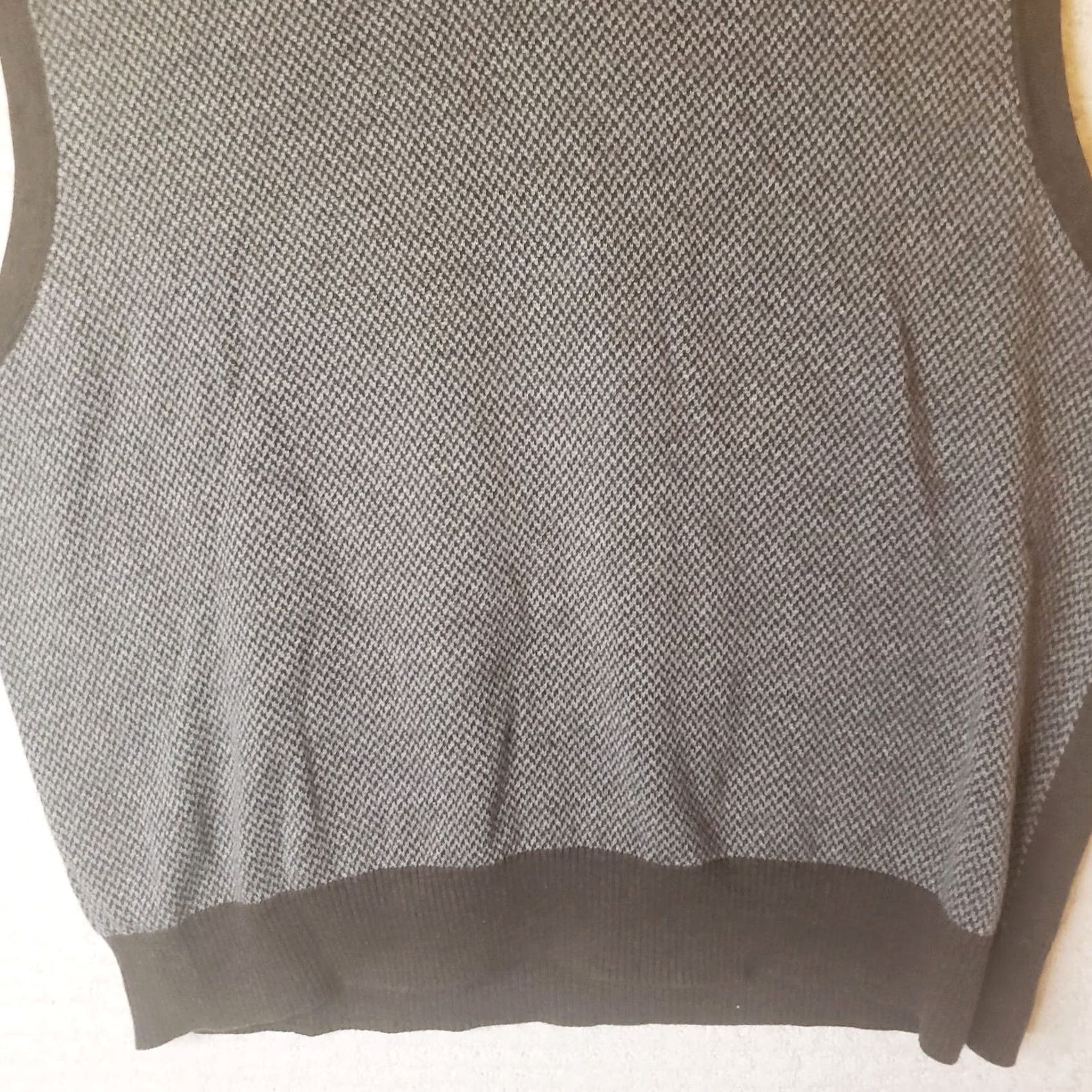 Lands' End Lands' End Sweater Vest Mens Large Brown Herringbone V-Neck Cotton Knit Clv Pullover Comfort Outdoor L Brown Mens Regular Vest Like New Pre-owned Size US L / EU 52-54 / 3 - 2 Thumbnail