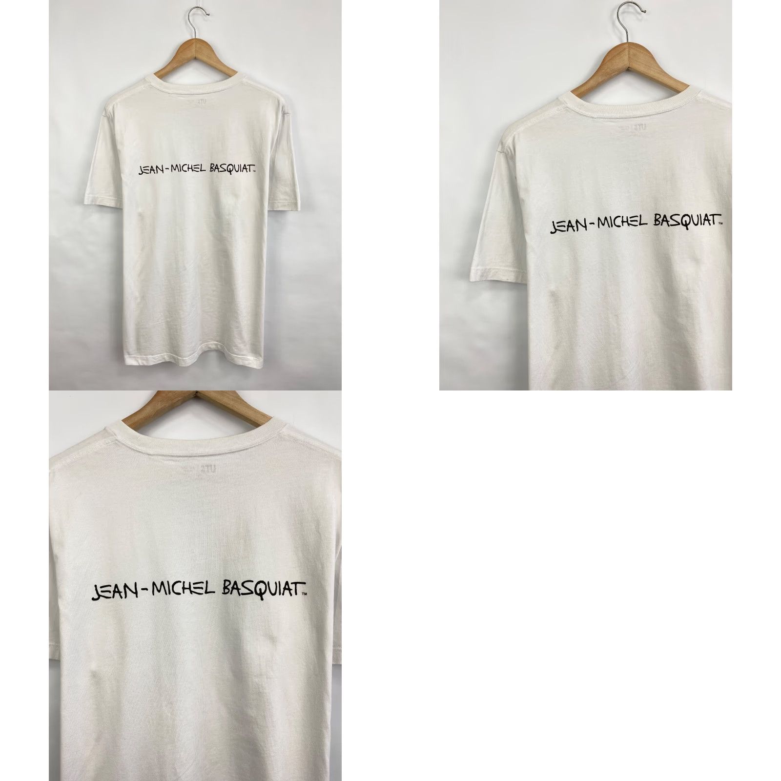 Uniqlo Y2K Uniqlo Jean Michel Basquiat Art Rare Retro T-Shirt Hype XL White Mens T-Shirt Retro Basquiat Art XL White Size US XL / EU 56 / 4 - 8 Thumbnail