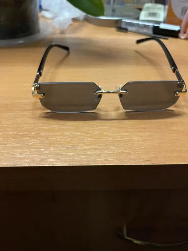 Electric Visual Ishida x Iken Black Lens Rimless Square Sunglasses Size ONE SIZE - 3 Thumbnail