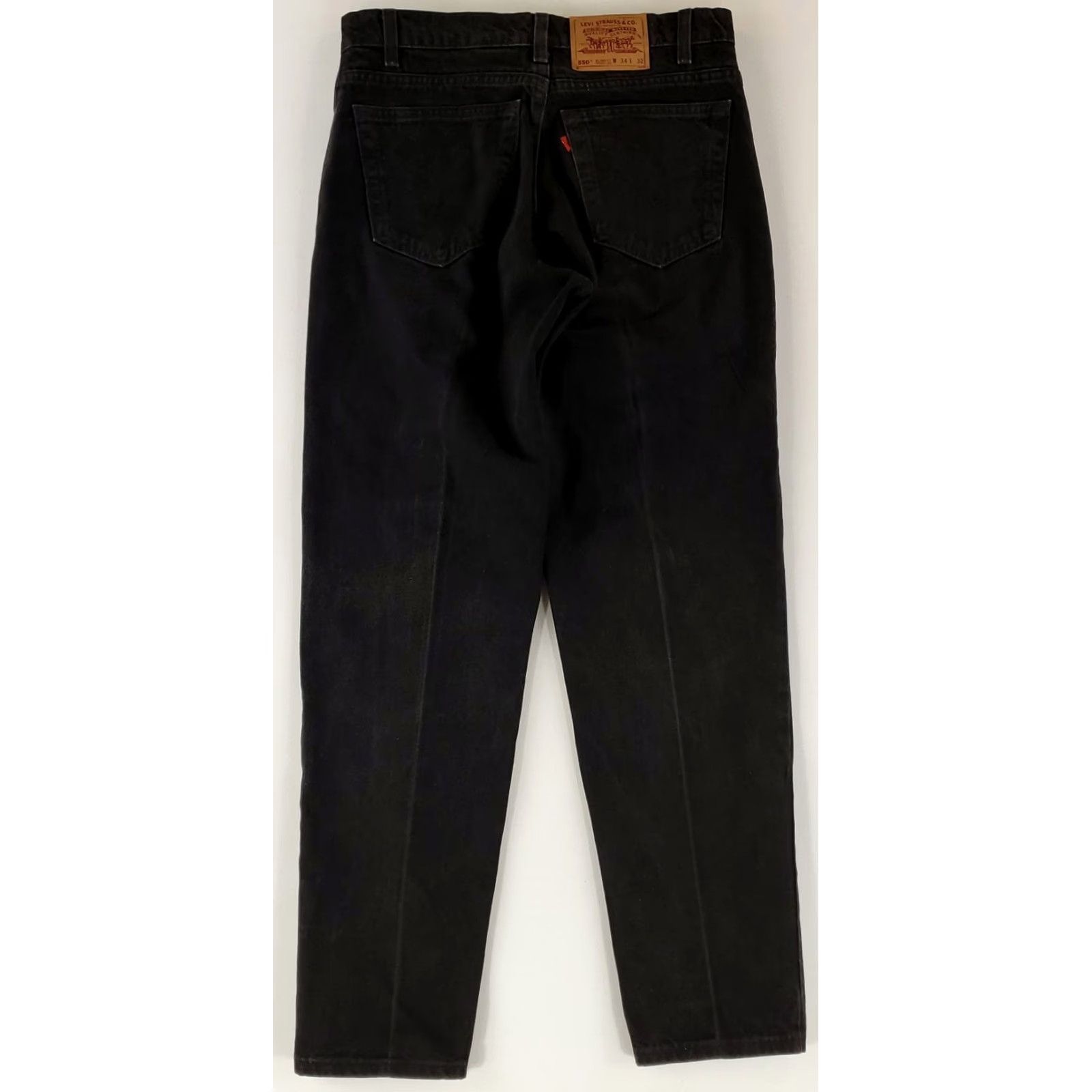 Levi's Levi's 550 Jeans Black VTG 90s Mens 34x32 33x32 Actual Straight Jeans Mens Black VTG 90s Levi's 550 Jeans Black 34x32 33x32 Actual Size US 34 / EU 50 - 5 Thumbnail