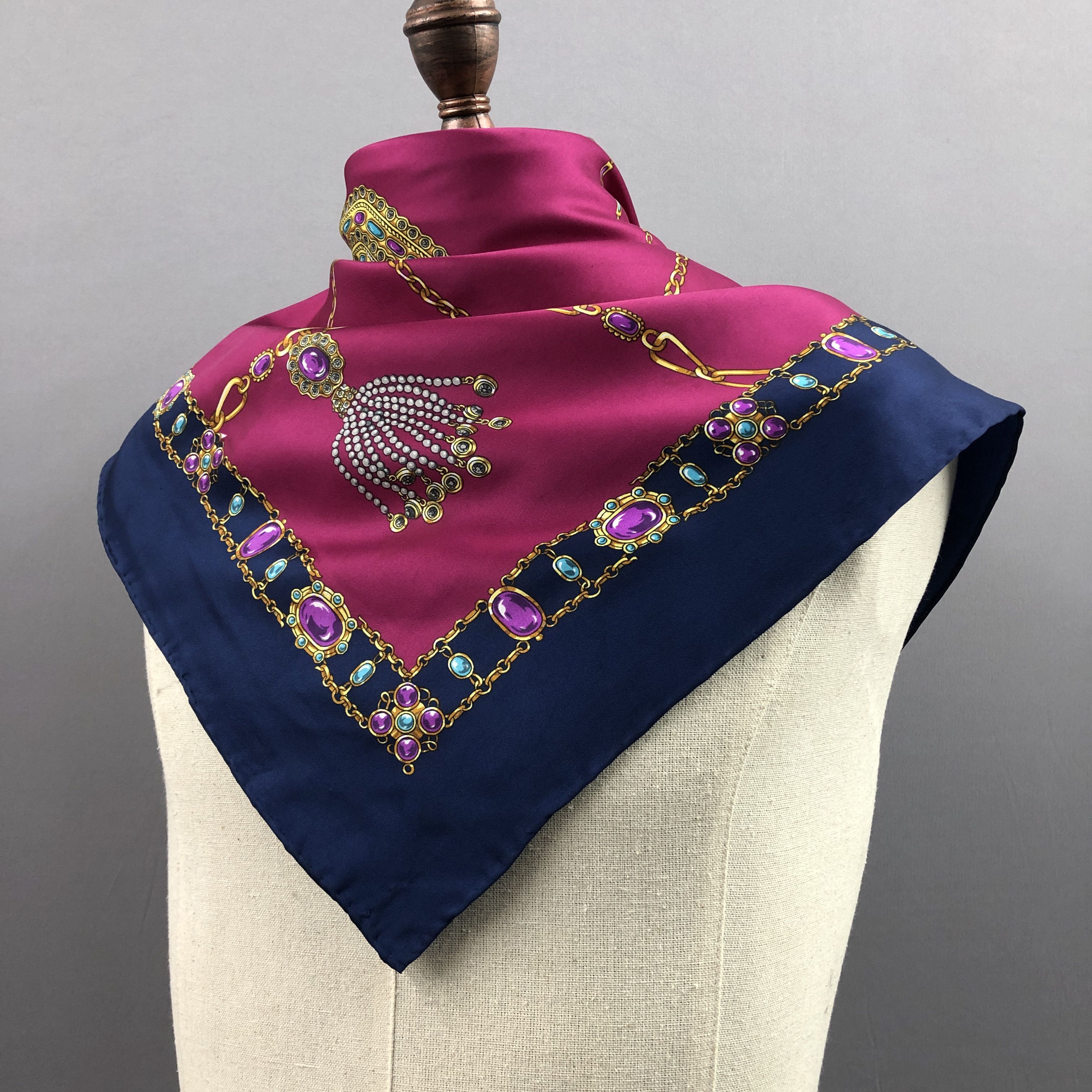 Other Vintage SILK Scarf Twill Stole Wraps Scarves Size ONE SIZE - 4 Thumbnail