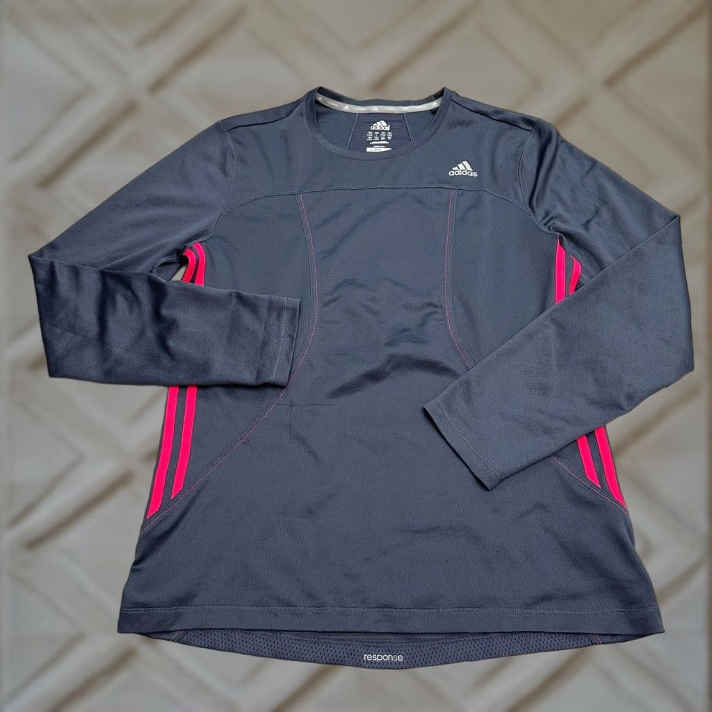 Adidas Adidas Climalite Response Active Top Womens Large Blue Round Neck Long Sleeve Size L / US 10 / IT 46 - 1 Thumbnail