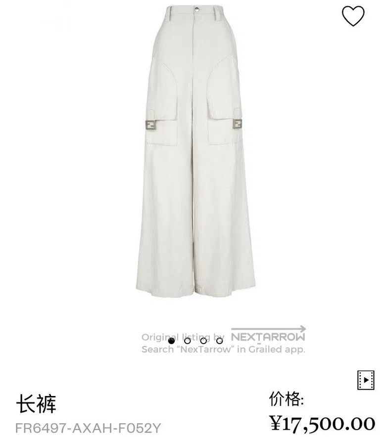 Fendi Fendi The woman is wearing beige wide-leg pants. Size 27" / US 4 / IT 40 - 9 Thumbnail