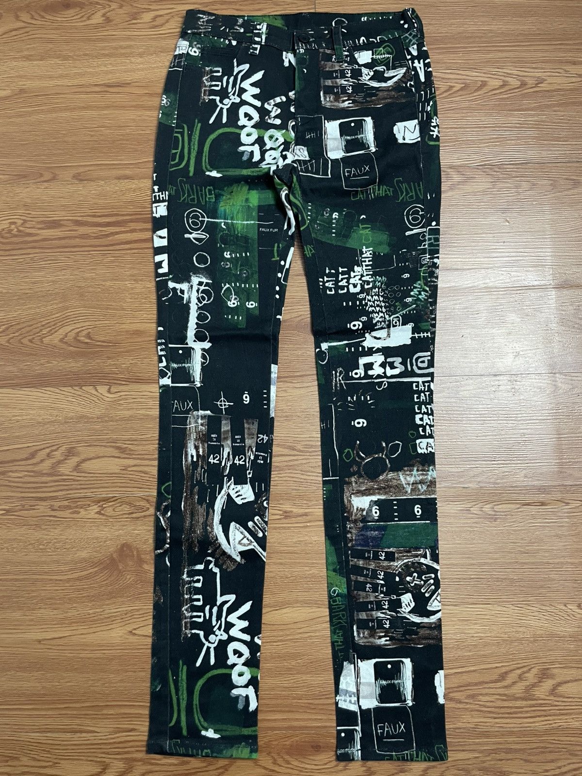 Maison Margiela Maison Margiela MM6 Grafiti Skinny Pants Size US 27 - 1 Thumbnail