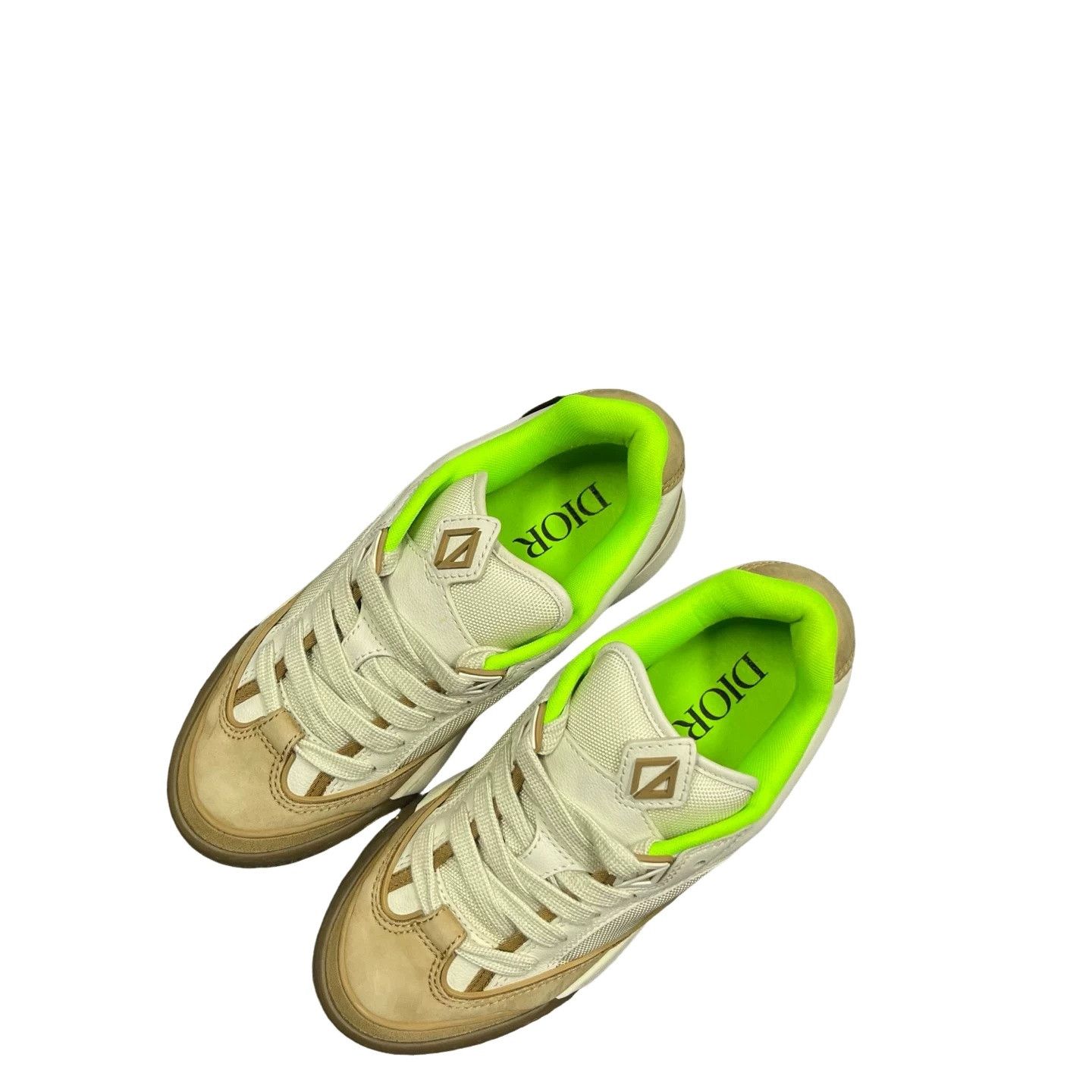 Dior Dior Brown White Green B9S Low-Top Sneakers Size 40 Size US 7 / EU 40 - 1 Thumbnail