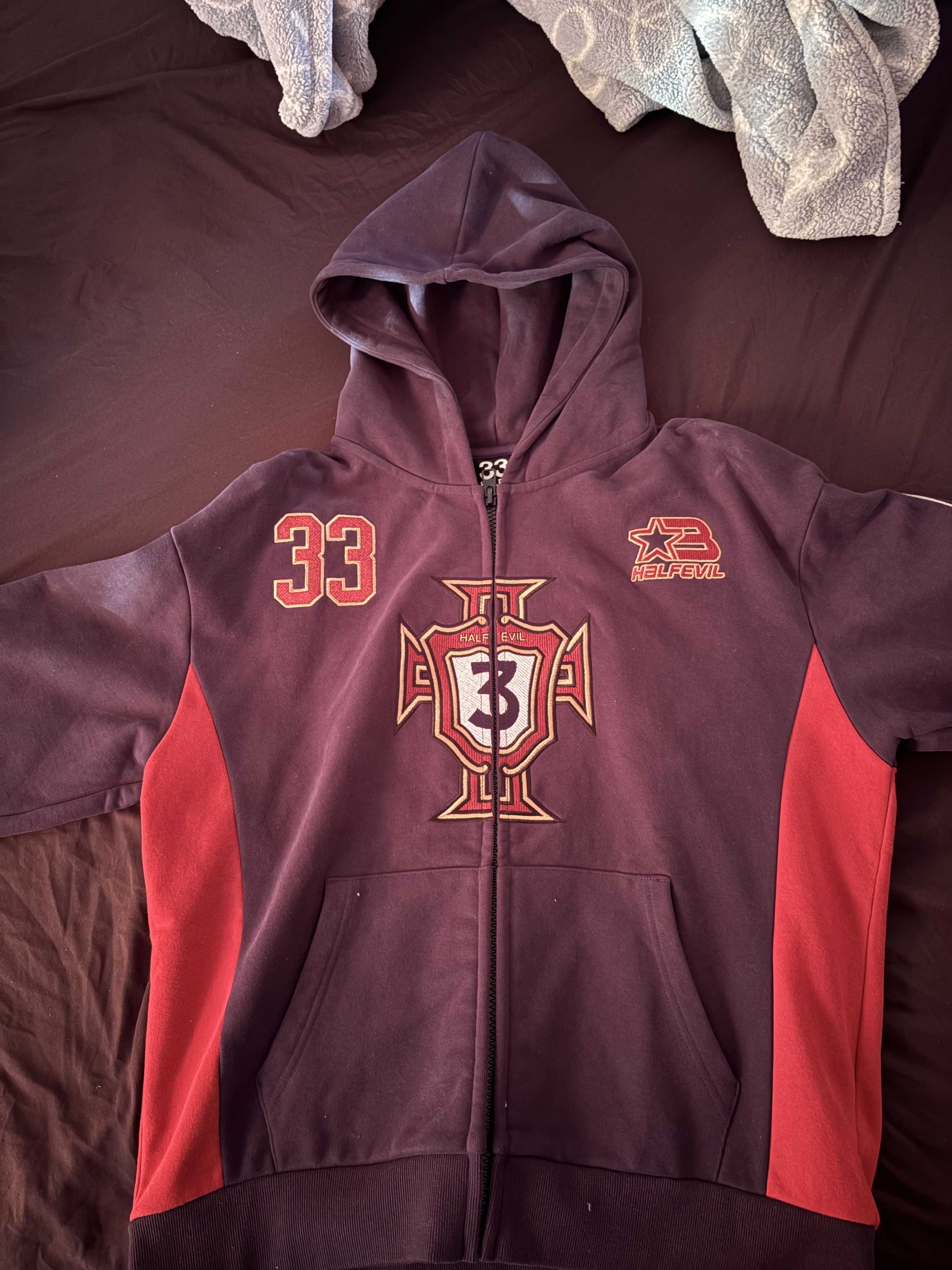 Half Evil Blue Portugal Hoodie Size US L / EU 52-54 / 3 - 1 Thumbnail