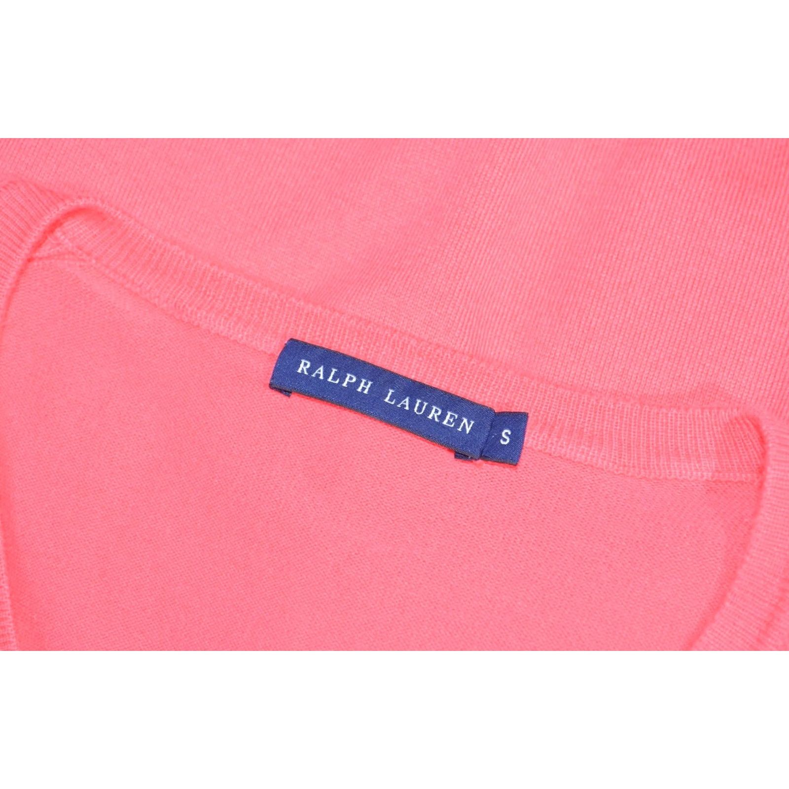 Ralph Lauren VINTAGE Ralph Lauren Women’s Pink Cotton Sweater V-Neck Long Sleeve Pullover Size S Size S / US 4 / IT 40 - 6 Thumbnail