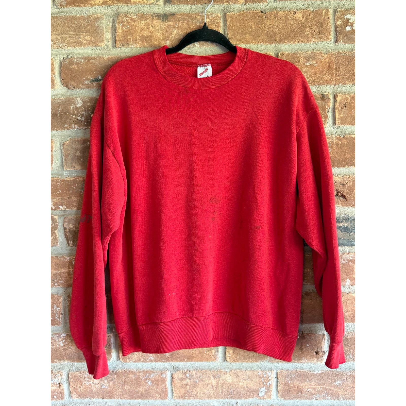 Jerzees Vintage Jerzees Red Blank Crewneck USA Made Large Size US L / EU 52-54 / 3 - 1 Thumbnail
