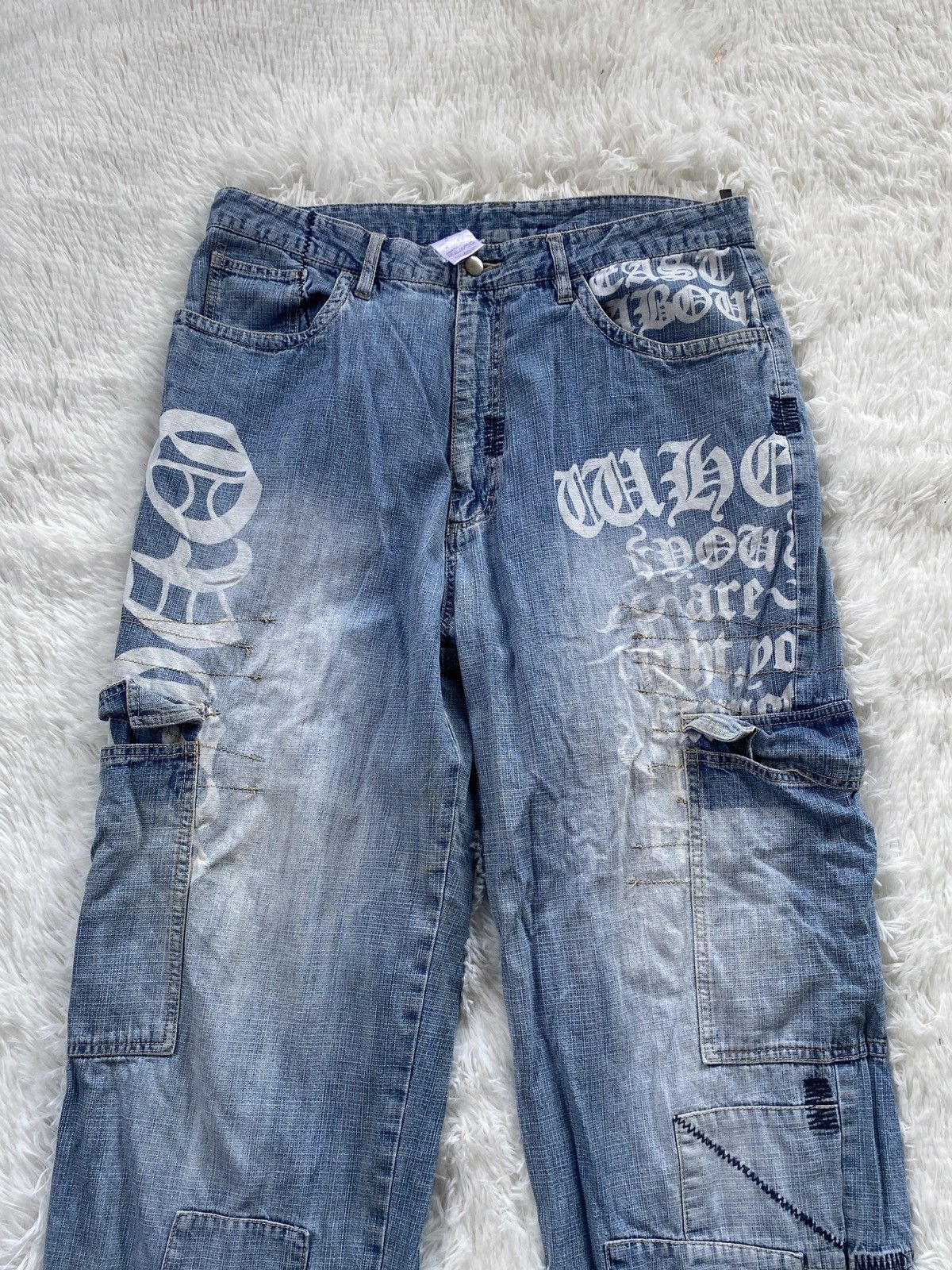 Vintage 90’s Skate Culture 🔥 Dig Deep🔥Cargo Baggy Jeans Size US 36 / EU 52 - 5 Thumbnail