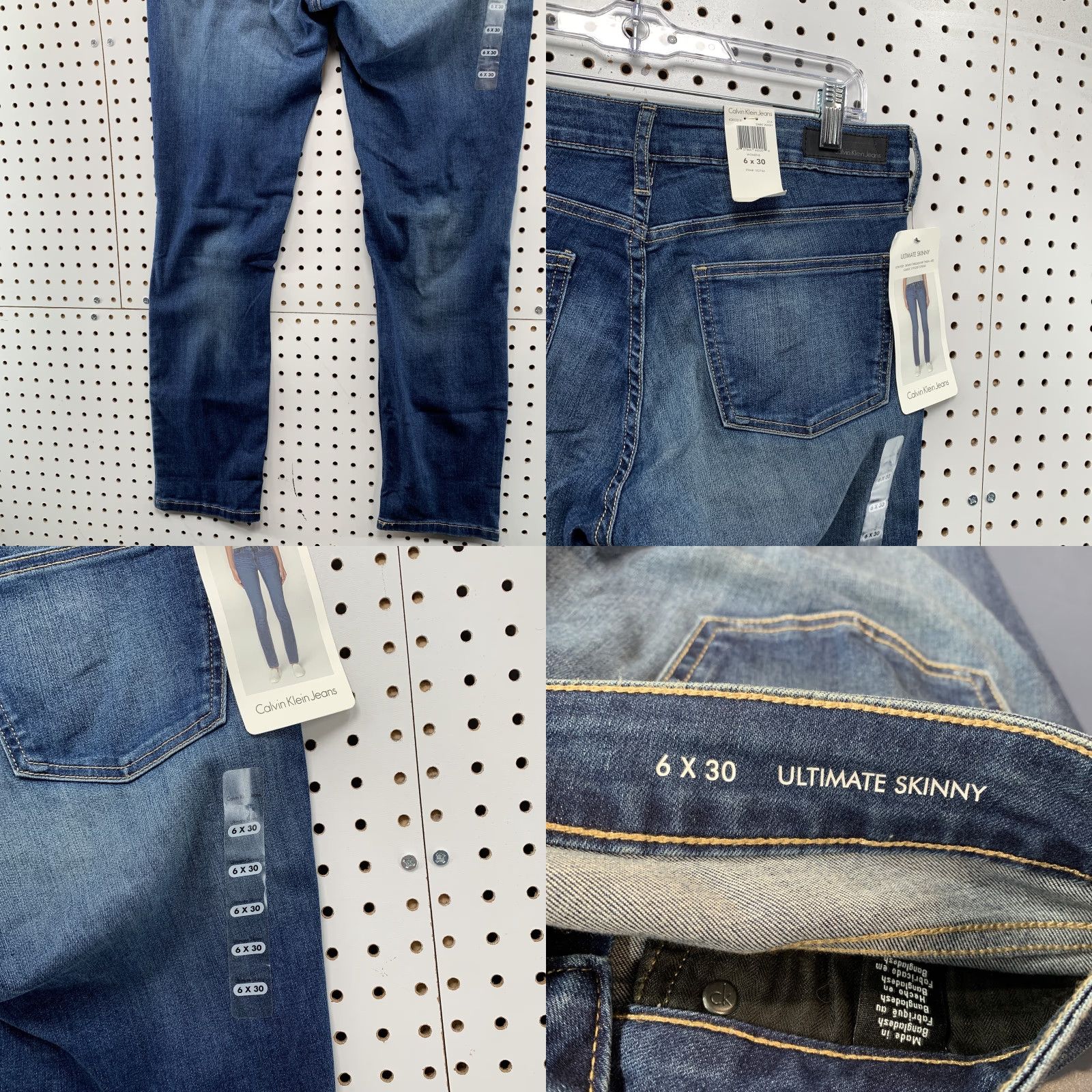 Calvin Klein NEW Calvin Klein Denim Jeans Womens Size 6X30 Ultimate Skinny Low Rise NWT Size 28" / US 6 / IT 42 - 8 Thumbnail