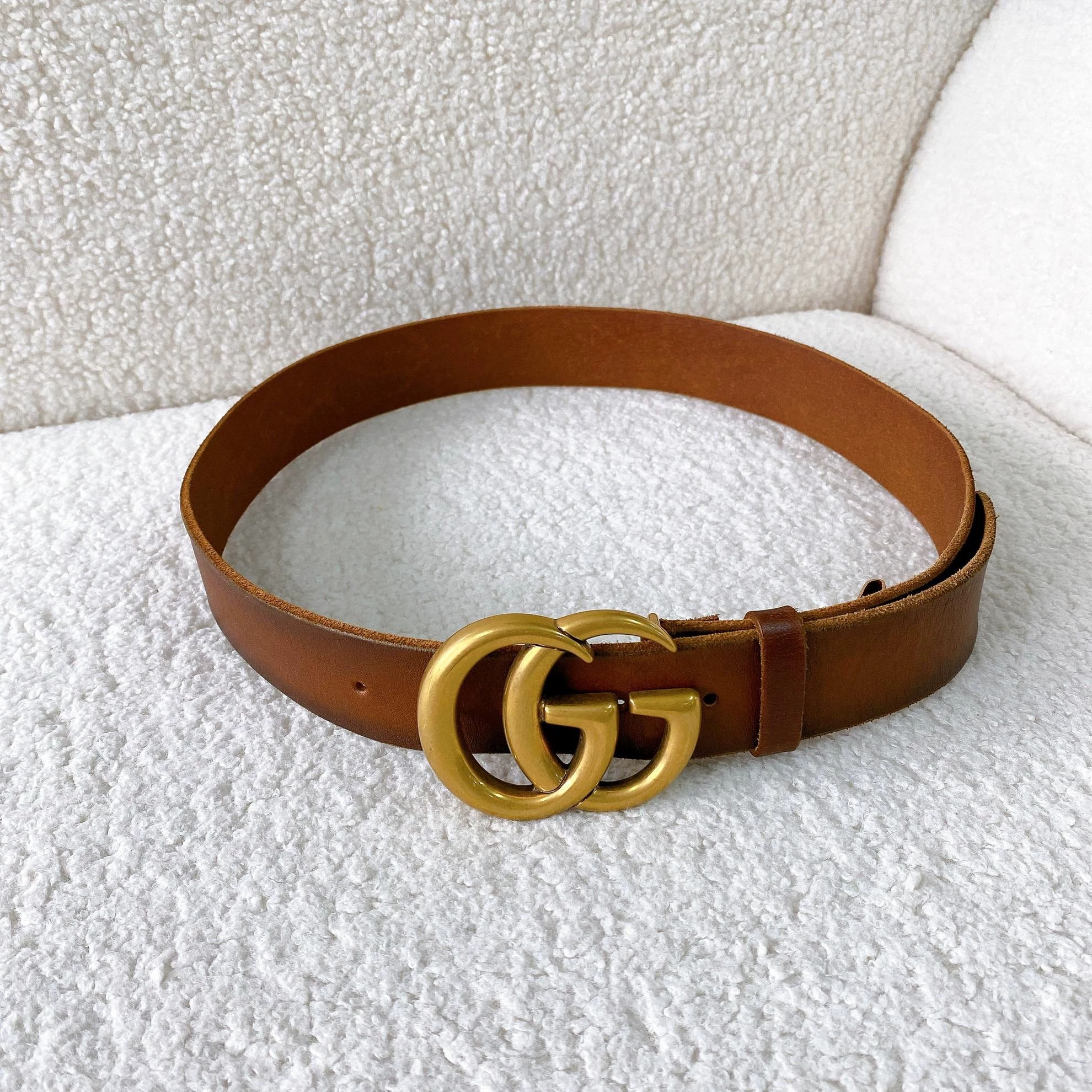 Gucci Gucci Double G Brown Belt 34x85 Size ONE SIZE - 4 Thumbnail