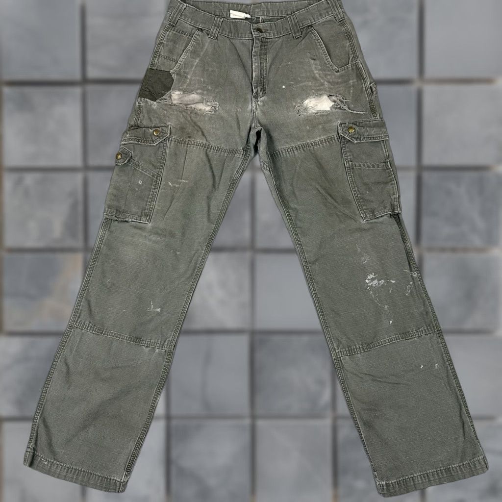 Carhartt Carhartt Pants Mens 34x34 Green Distressed Carpenter Work Wear Relaxed Size US 34 / EU 50 - 1 Thumbnail