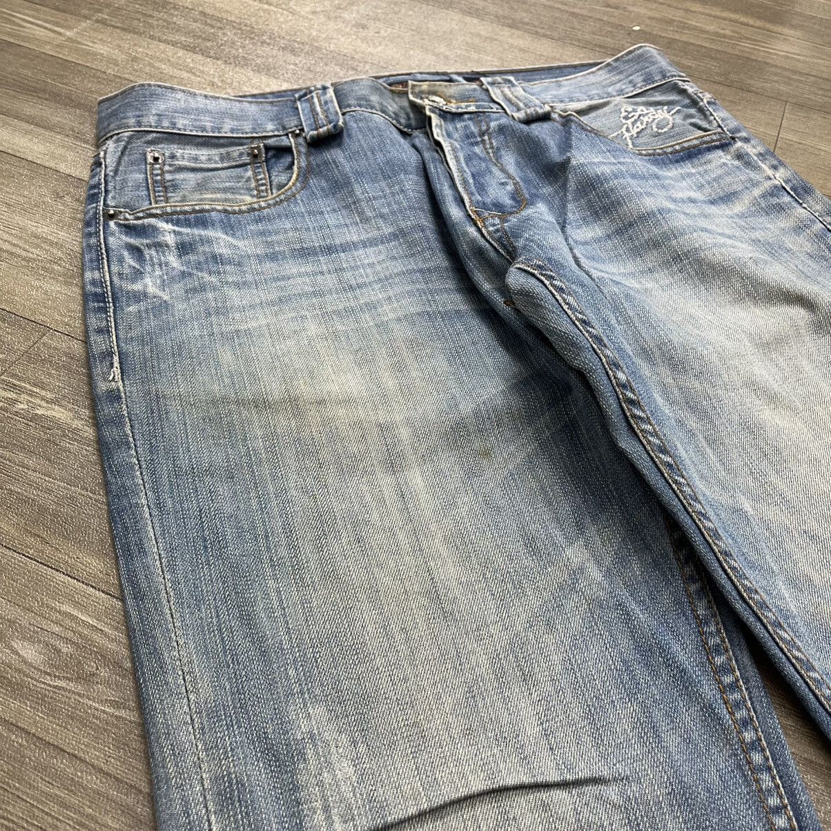 Ed Hardy Vintage Ed Hardy Distressed Embroidery Y2K Baggy Jeans Size US 32 / EU 48 - 17 Thumbnail