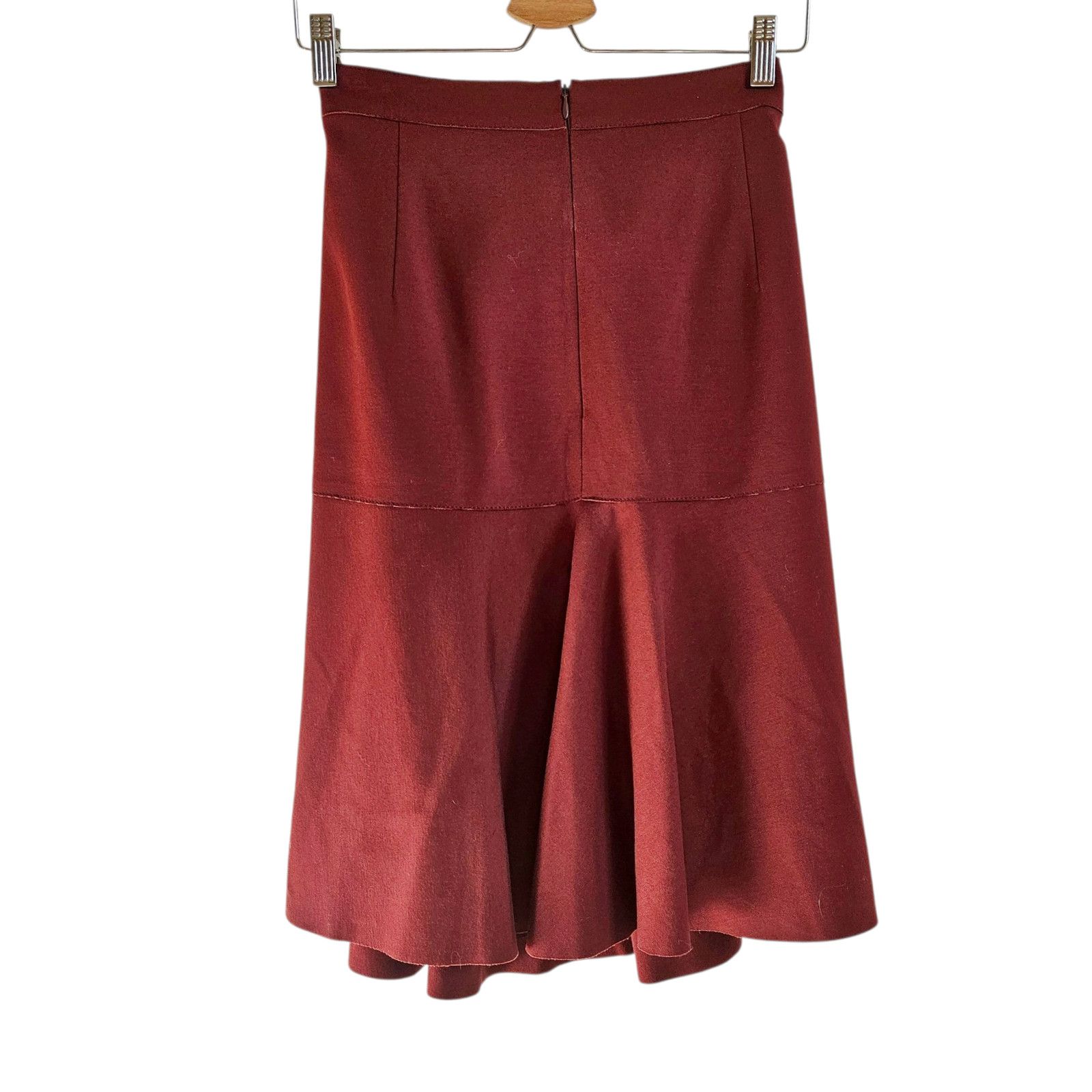 Akris Akris Punto Flare Jersey Skirt Burgandy Red Size US 14 Size 36" / US 14 / IT 50 - 4 Thumbnail