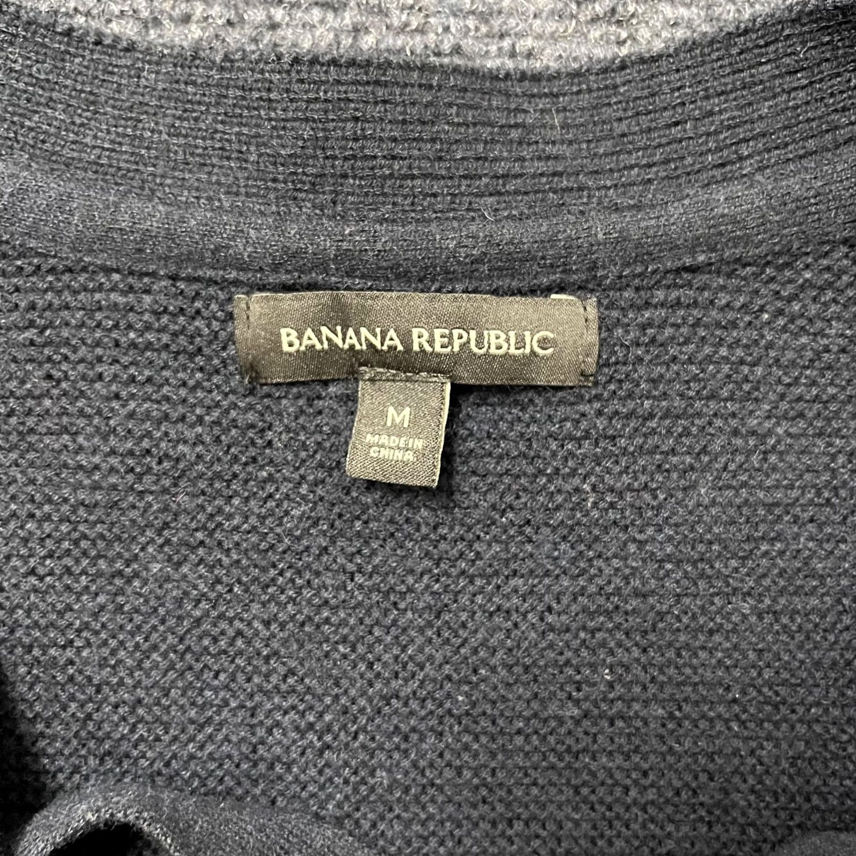 Banana Republic Banana Republic Sweater Womens Medium Black Lace Up V-Neck Merino Knit Pullover Knitwear Size M / US 6-8 / IT 42-44 - 2 Thumbnail