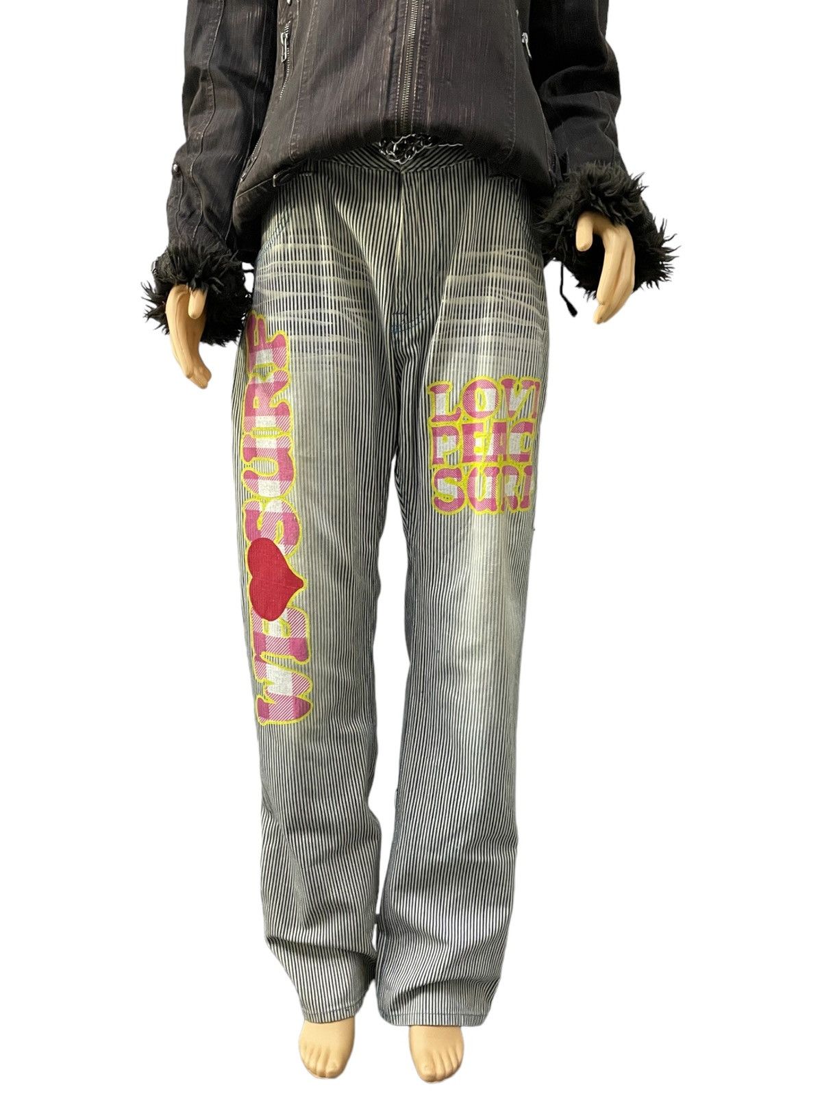 Hysteric Glamour Clone Devgru Hickory Stripe Love Surf Denim Pants Size US 34 / EU 50 - 4 Thumbnail