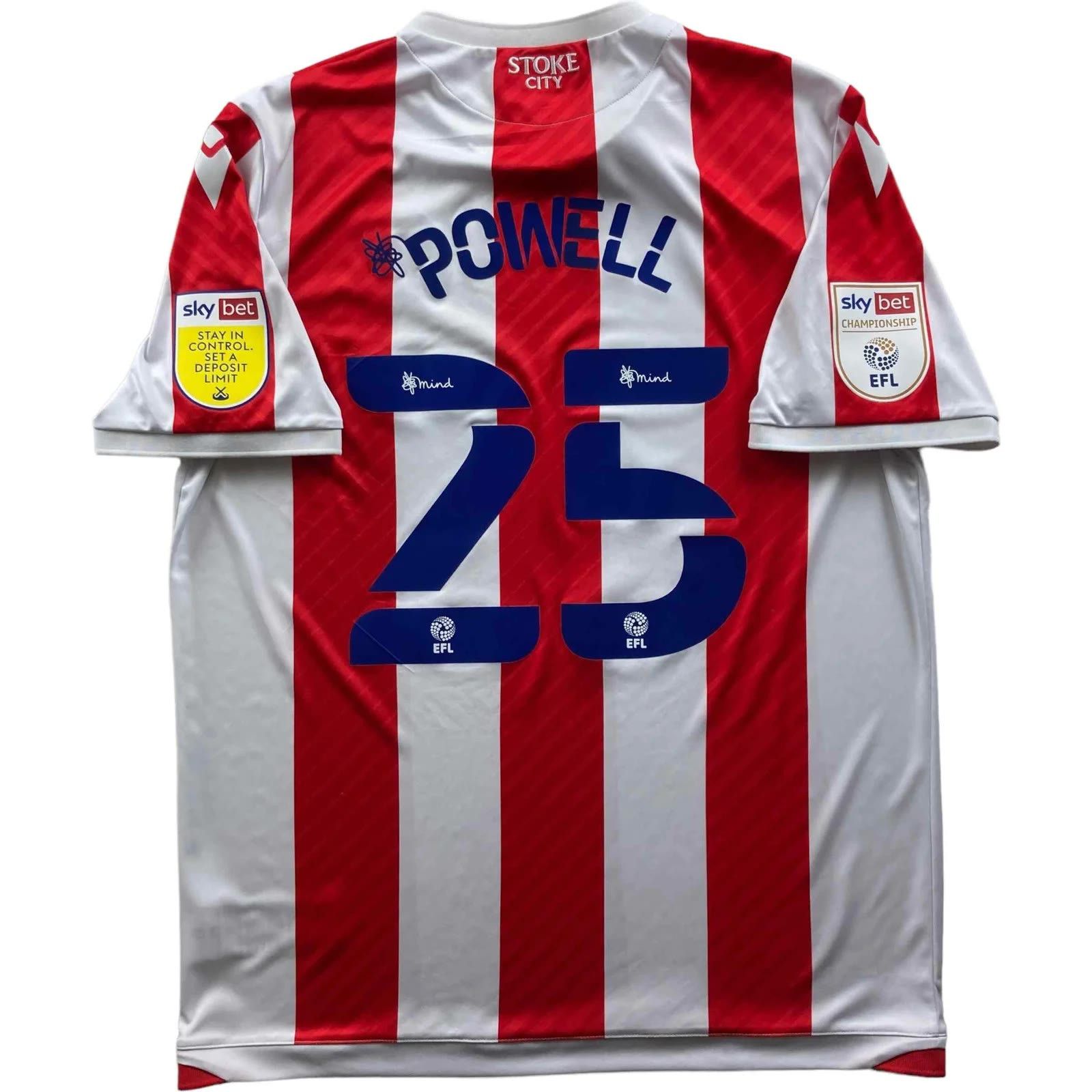 Stoke City 2021-22 Macron Powell football jersey size XXL
