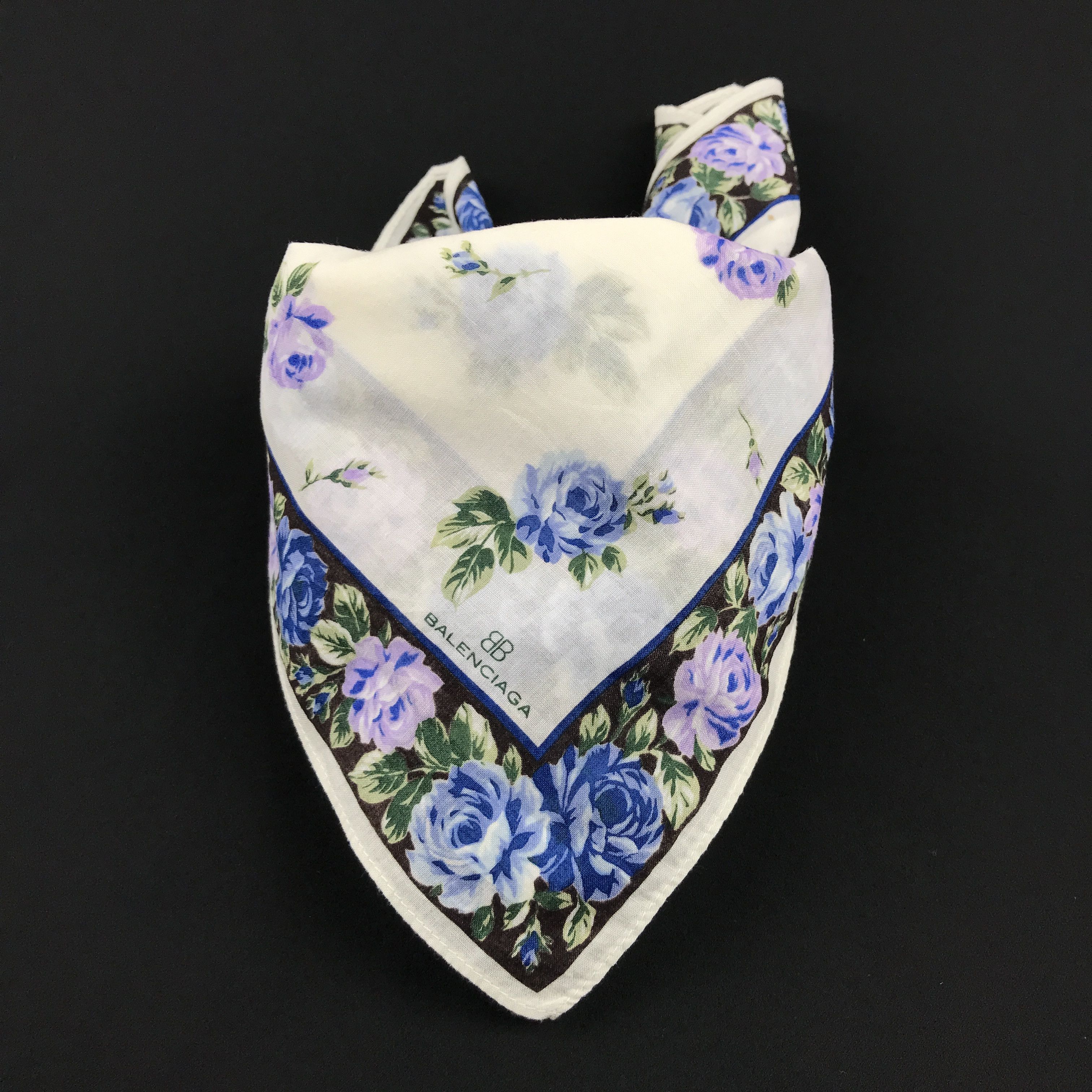 Designer × Vintage Vintage Balenciaga Bandana Neckerchief Handkerchief Size ONE SIZE - 4 Thumbnail