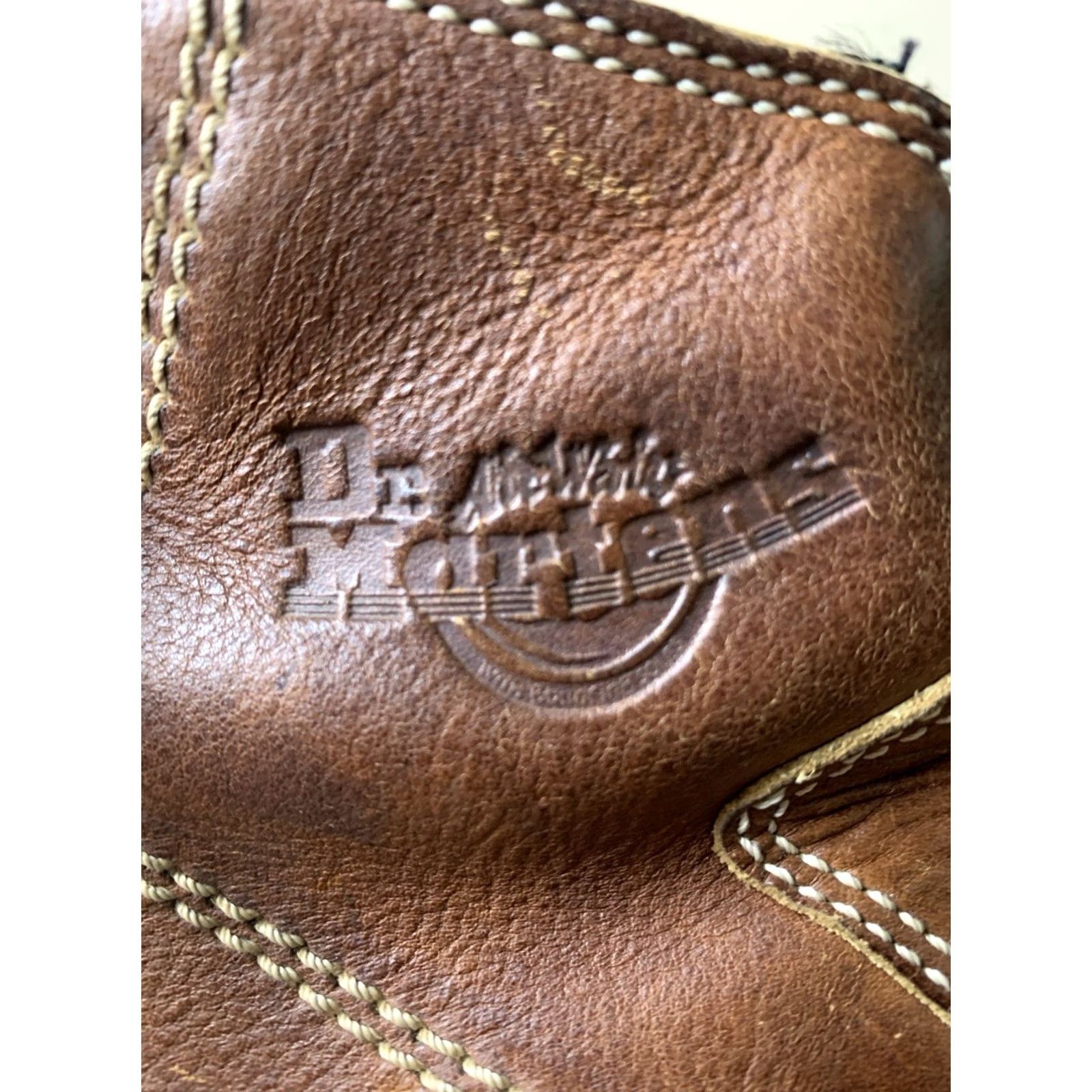 Dr. Martens VINTAGE Dr. Docs Martens 8A07 Boots Punk Grunge Mens Size UK 6 US 7 Brown Leather Lace Up Air Wair 90s Size US 7 / EU 40 - 3 Thumbnail
