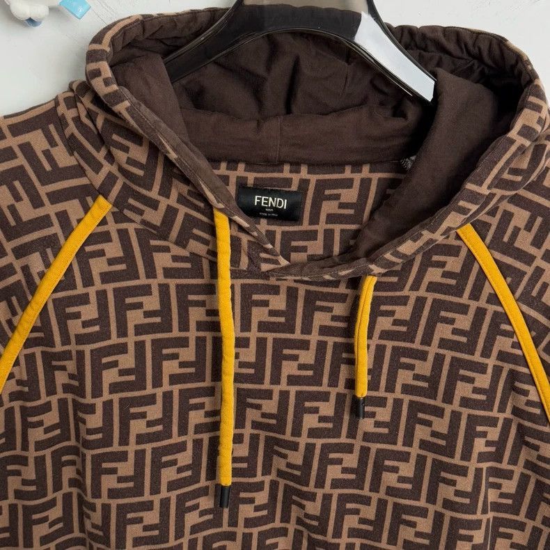 Fendi Fendi Monogram Print Hoodie XXL Size Size US XXL / EU 58 / 5 - 3 Thumbnail