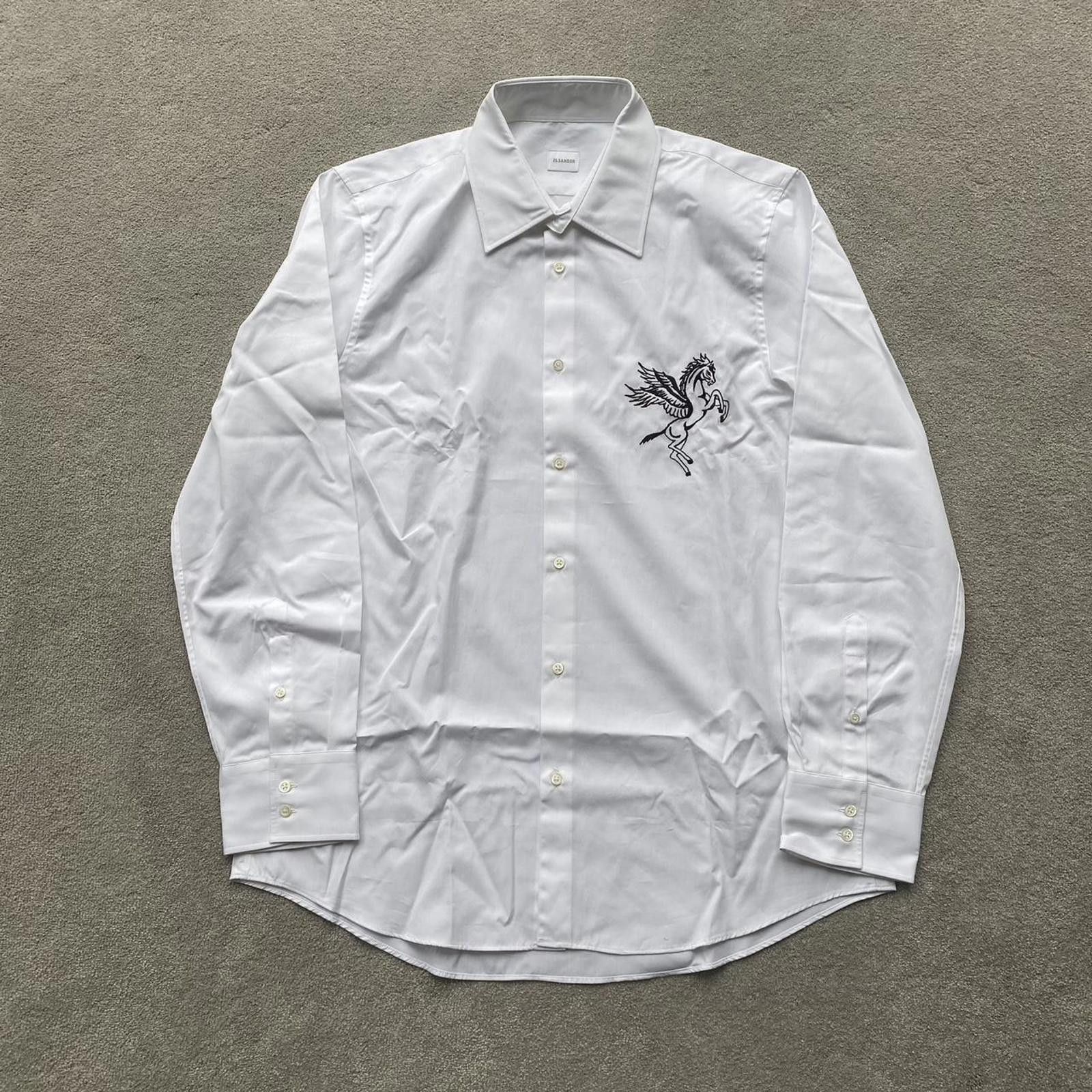 Jil Sander Jil Sander Embroidered Button Down Shirt Size US XL / EU 56 / 4 - 2 Thumbnail