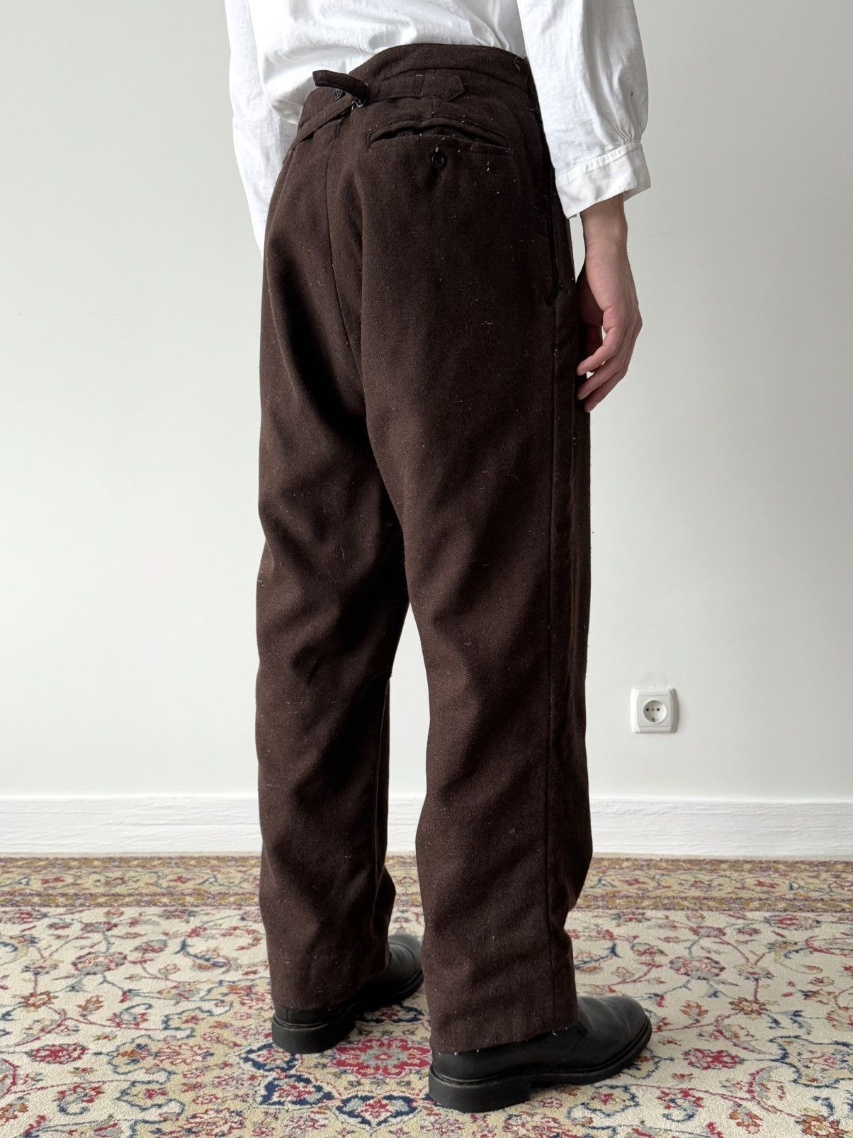 Japanese Brand Antique ≈1920s French Workwear ‘Boro’ Faded Winter Pants Size US 32 / EU 48 - 1 Thumbnail