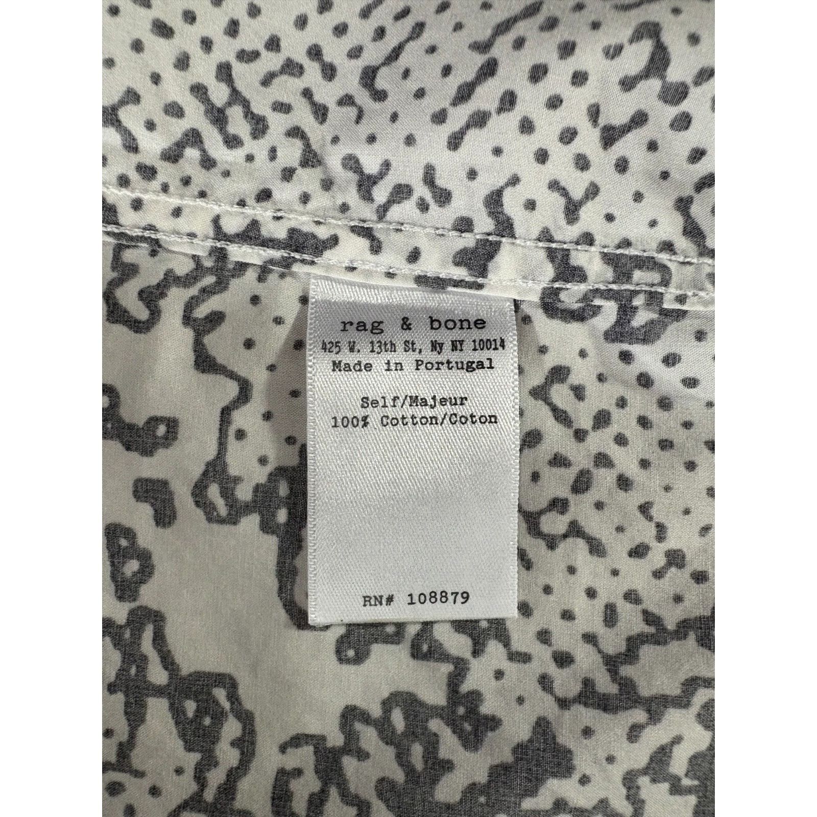 Rag & Bone Rag & Bone Graphic print tailored workwear shirt size XL col Size US XL / EU 56 / 4 - 3 Thumbnail
