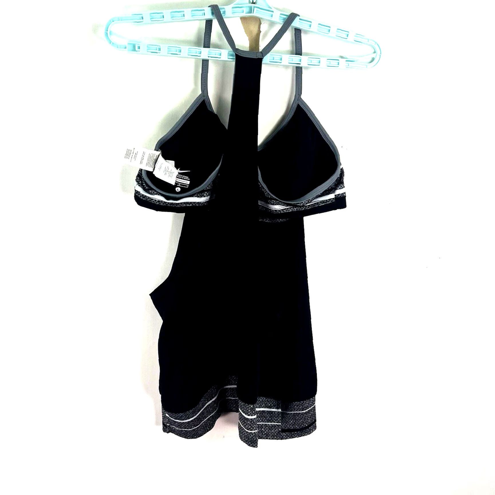 Nike Nike Women's Racerback Black Athletic Top Shirt L Striped Tank Pullover Logo Sports Sleeveless - Activewear (Nike) Size L / US 10 / IT 46 - 7 Thumbnail
