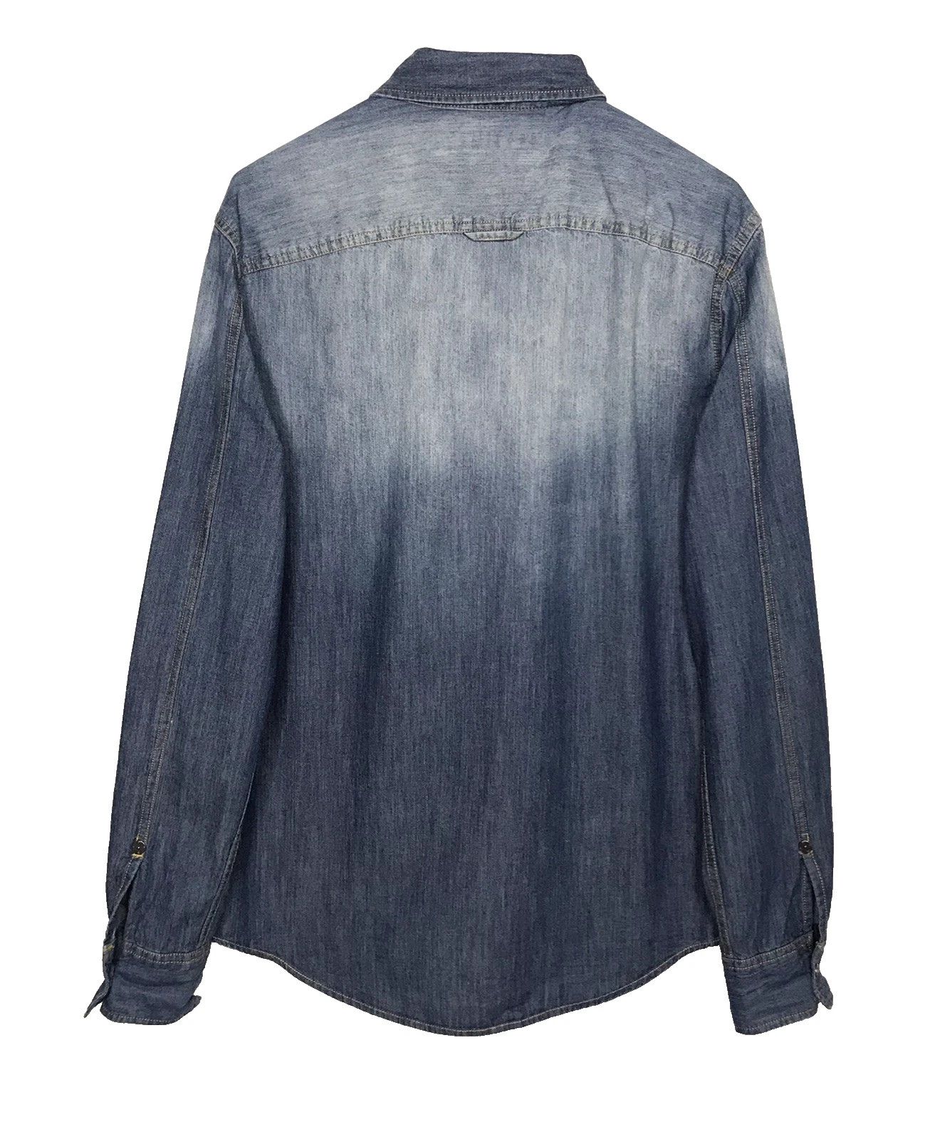 Sean John Sean John Denim Washed Cotton Button Shirt Men’s Sz M Size US M / EU 48-50 / 2 - 2 Thumbnail
