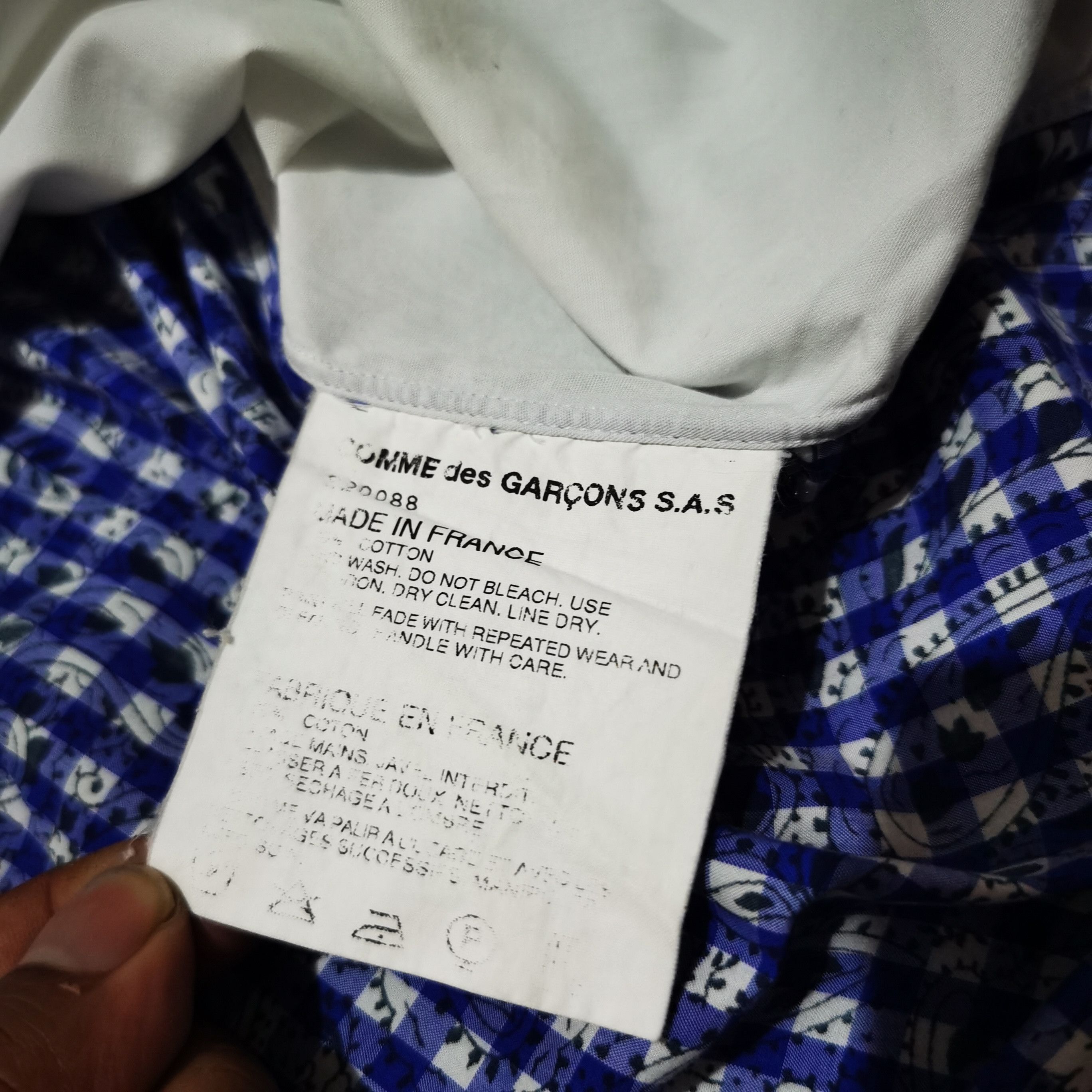 Comme des Garcons Comme Des Garcons Plaid Paisley Pattern Shirt Size US XL / EU 56 / 4 - 4 Thumbnail