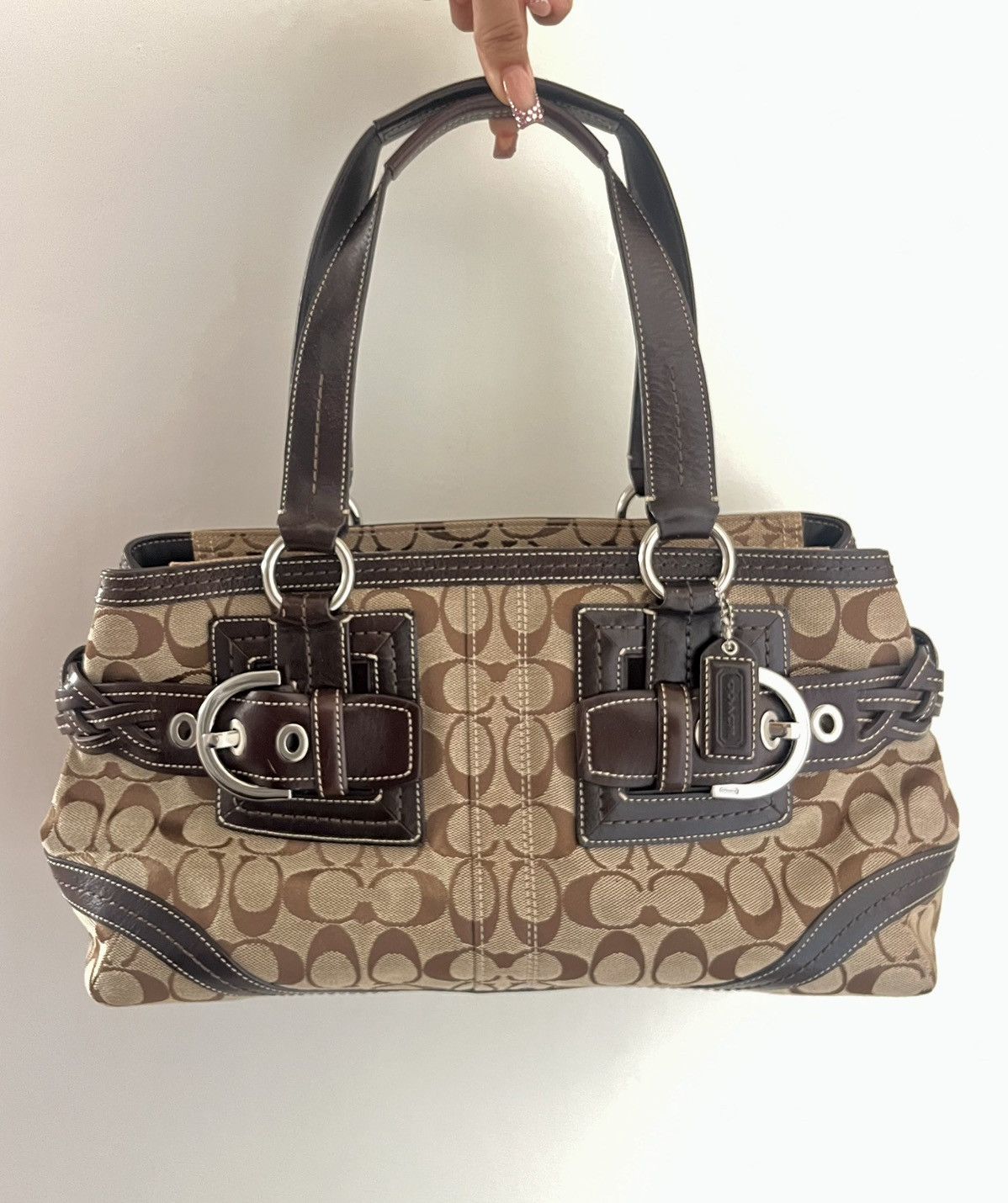 Coach Coach Brown Jacquard Signature Size ONE SIZE - 1 Thumbnail
