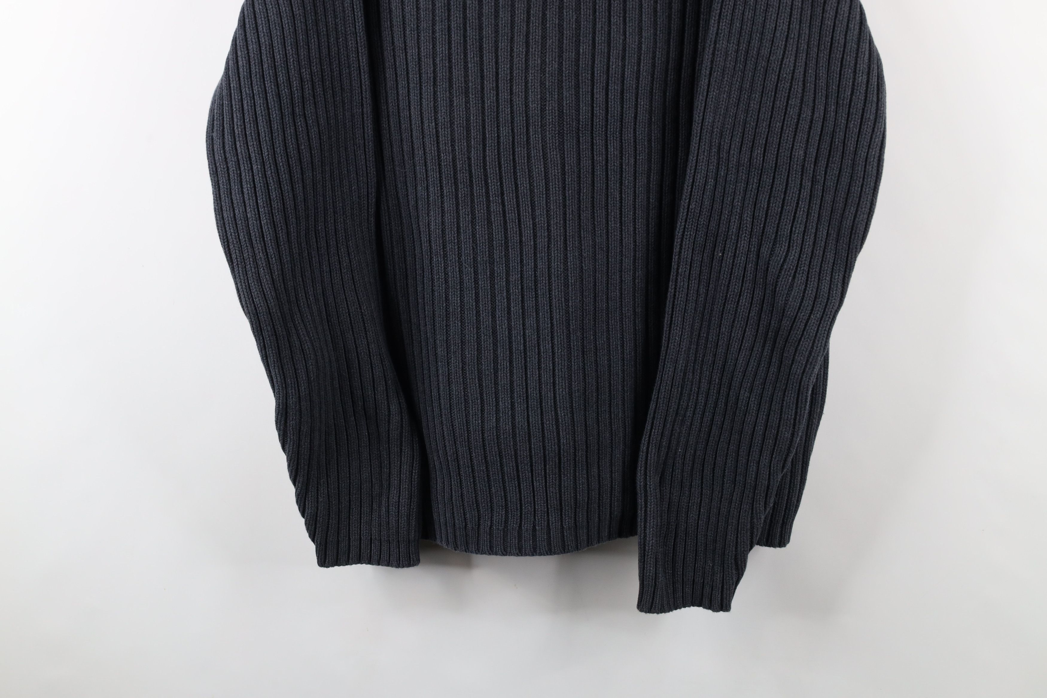 Eddie Bauer × Vintage Vintage 90s Eddie Bauer Heavyweight Ribbed Knit Sweater Blue Size XL / US 12-14 / IT 48-50 - 3 Thumbnail
