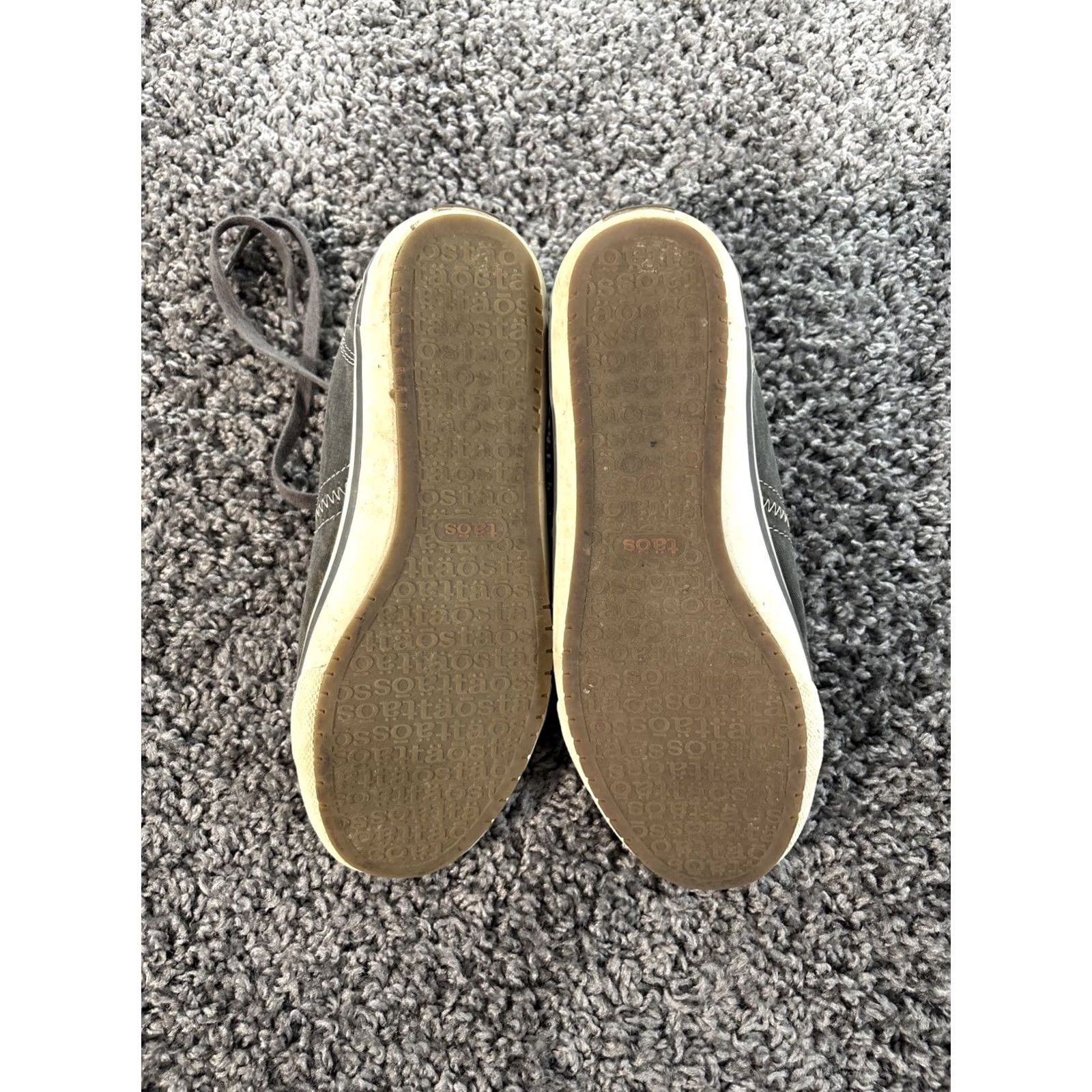Taos Taos Startup High Top Sneaker Womens 8.5 Gray Lace Up Zip Sides Canvas Heel Flat M Shoes Size M / US 6-8 / IT 42-44 - 8 Thumbnail