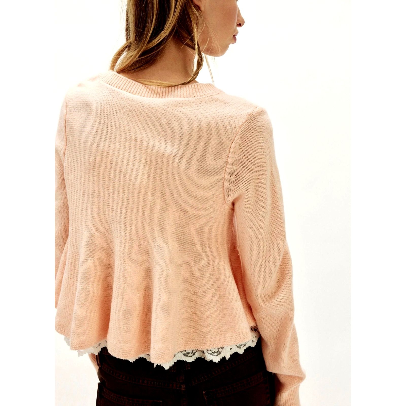 Free People Free People Babydoll SoftSpun Sweater Pale Peach size XL Size XL / US 12-14 / IT 48-50 - 3 Thumbnail