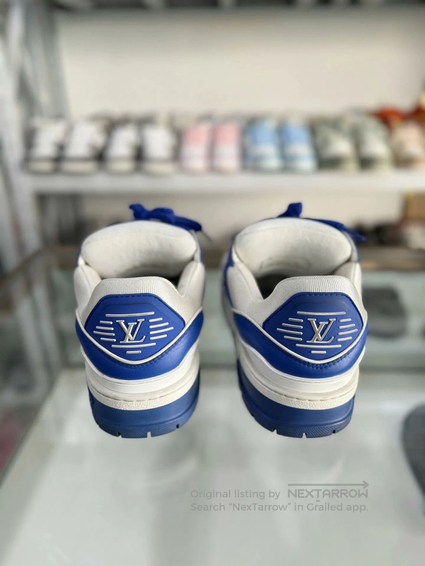 Louis Vuitton Louis Vuitton LV Trainer Blue White. Size US 10 / EU 43 - 3 Thumbnail