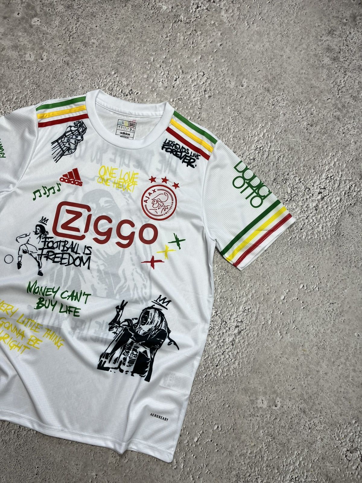 Adidas Adidas Ajax Ziggo Bob Marley Graphic Jersey L Size US L / EU 52-54 / 3 - 2 Thumbnail