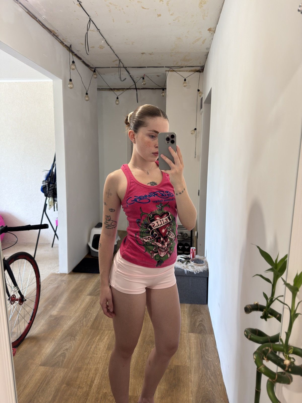 Ed Hardy VINTAGE ED HARDY VELOUR 2000s PRINTED TANK TOP Size S / US 4 / IT 40 - 2 Thumbnail