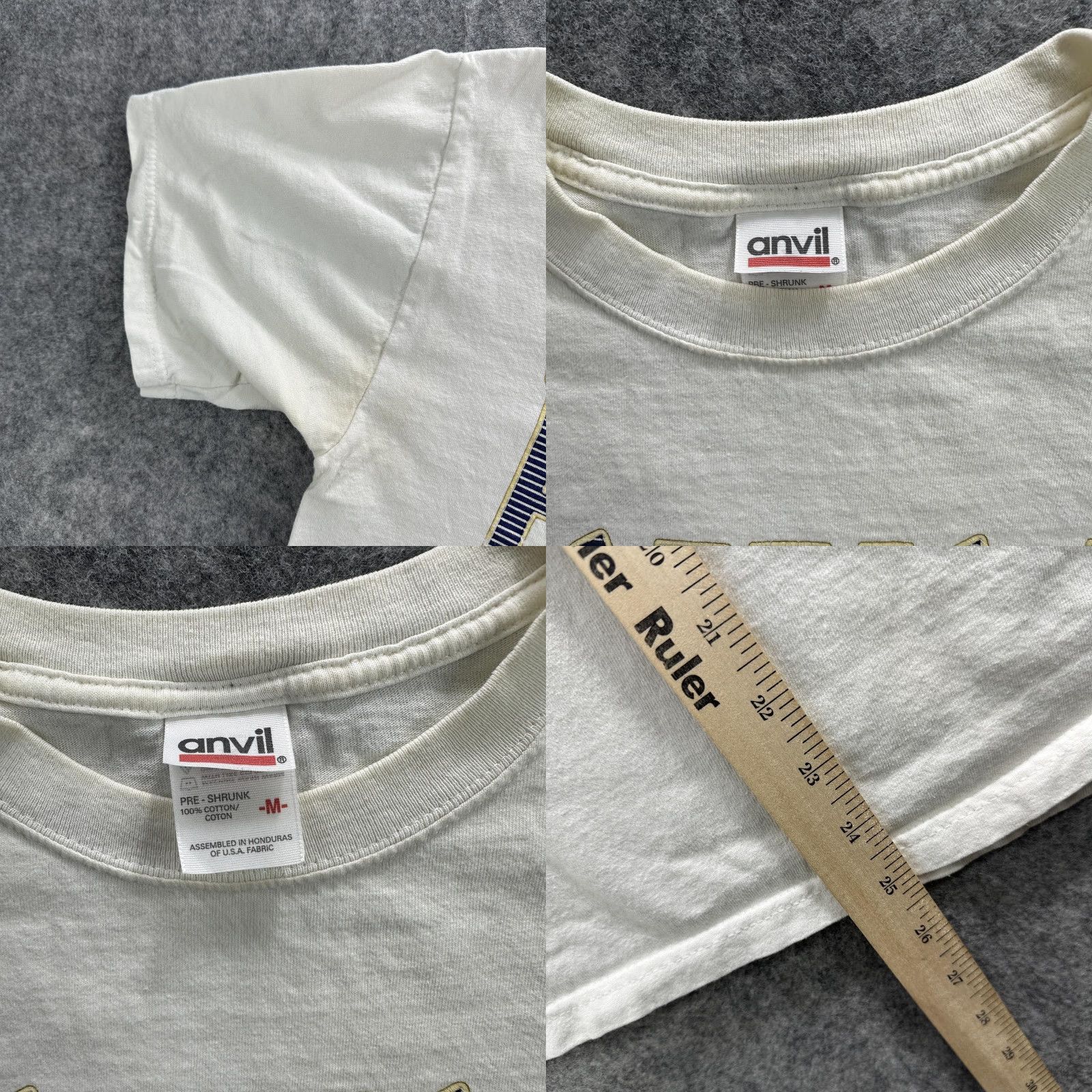 Anvil VINTAGE Hawaii Shirt Mens Medium T-Shirt Sailboat Graphic 90s Souvenir Anvil White Crew Neck Short Sleeve Mens Size US M / EU 48-50 / 2 - 8 Thumbnail