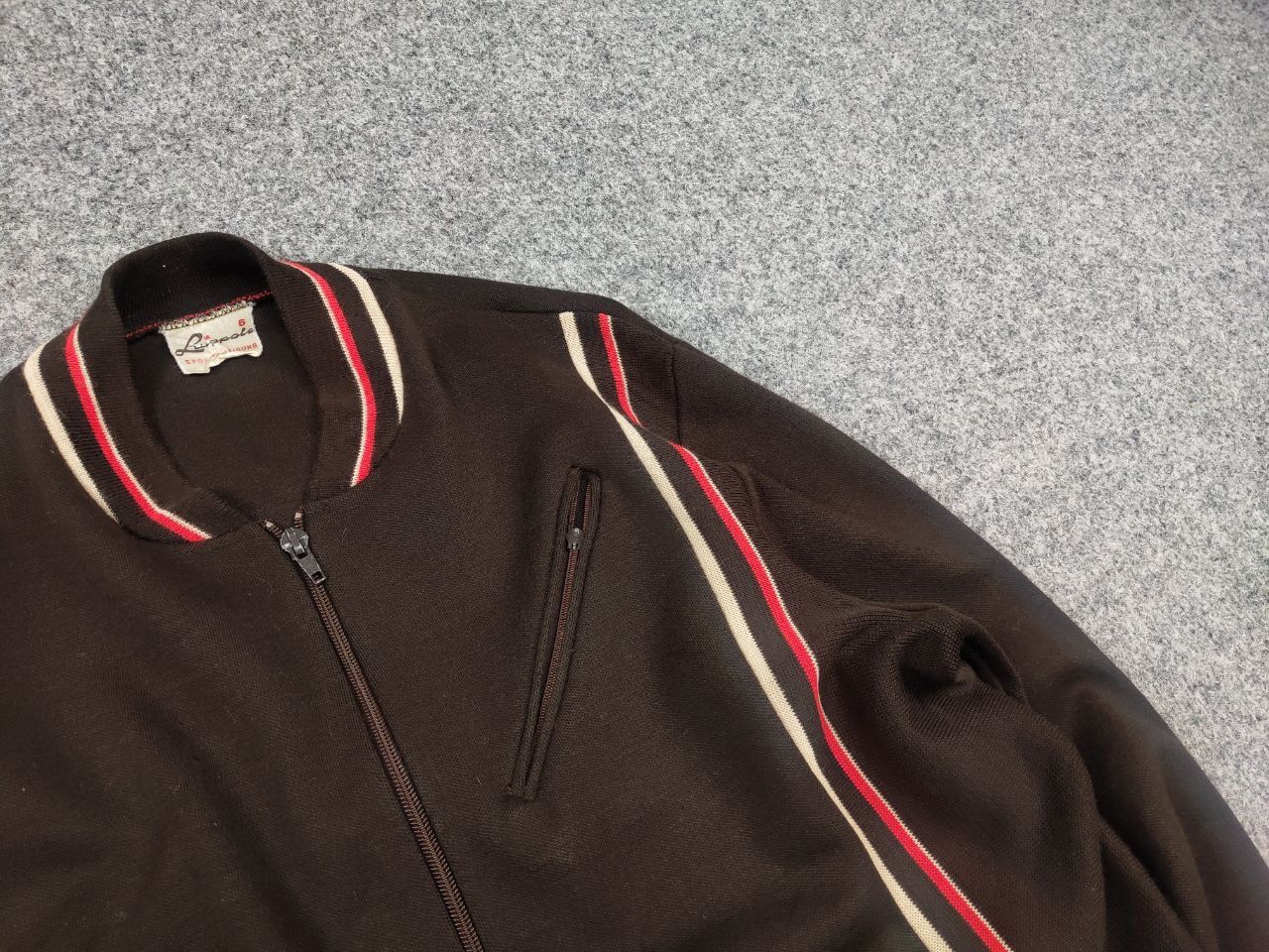 Vintage Luippold Vintage 70's track College Jacket Virgin Wool Brown Size US S / EU 44-46 / 1 - 7 Thumbnail
