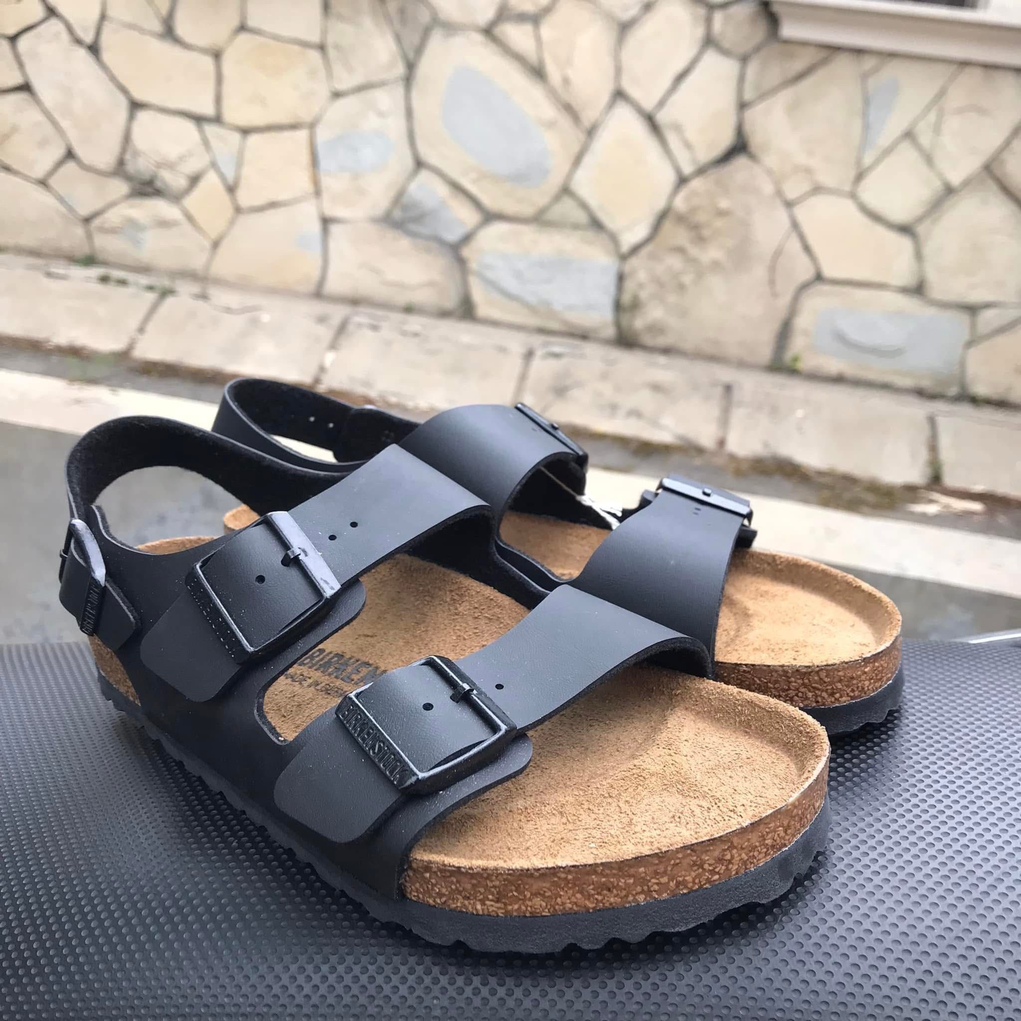 Birkenstock Birkenstock Milano Sandals 3straps Leatherman Black Leather Size US 7 / EU 40 - 11 Thumbnail