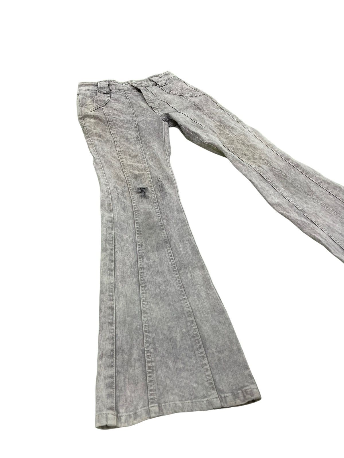 Japanese Brand Flare Jeans Full Heart Distress Stretch Boot Cut 6🟦5 Size US 28 / EU 44 - 1 Thumbnail