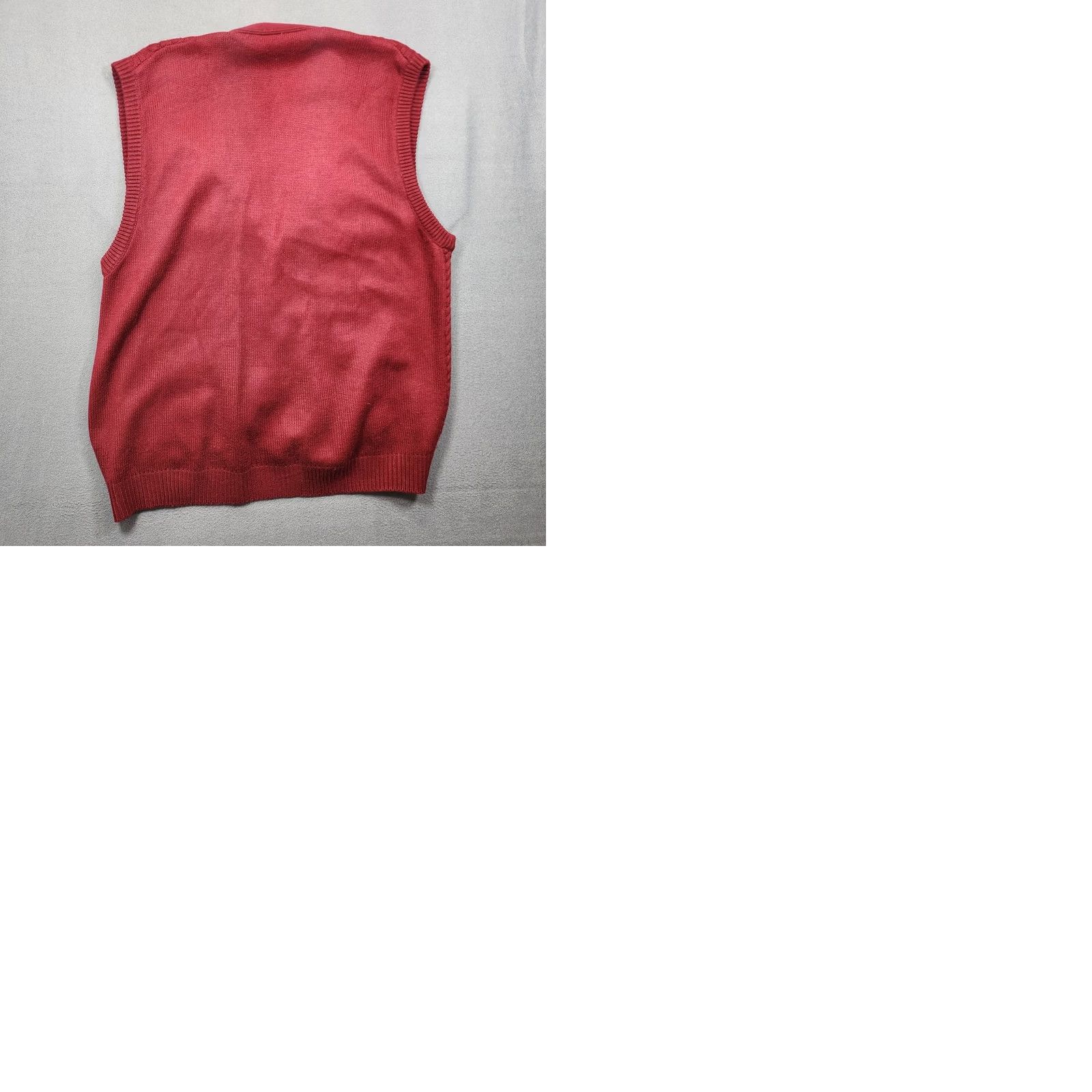 Vintage VINTAGE Mens Cable Knit Sweater Vest XL Burgundy Sleeveless Cardigan Pockets Preppy Cable-Knit V-Neck Mens 90s Preppy Style Size US XL / EU 56 / 4 - 9 Thumbnail