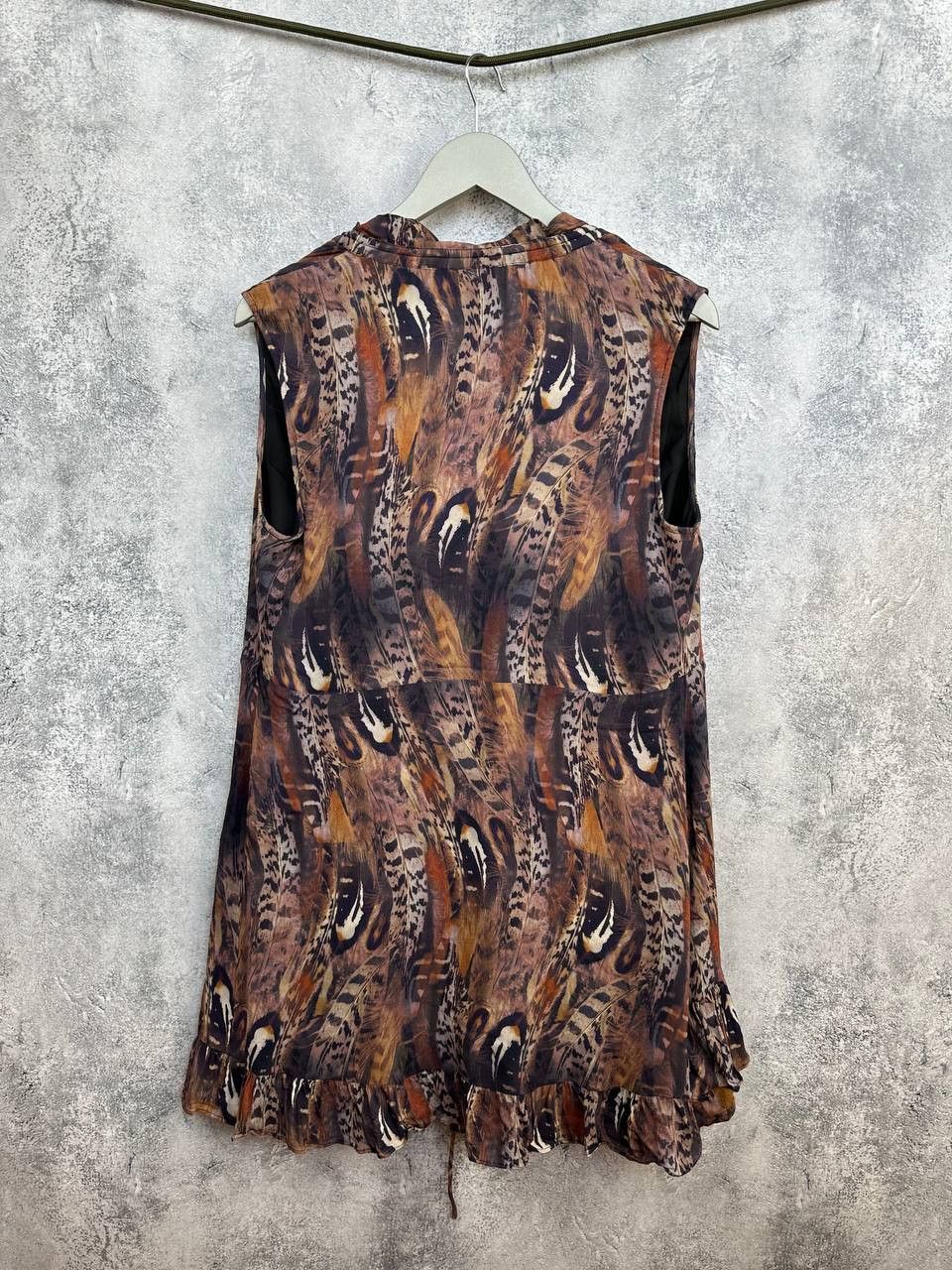 Allsaints AllSaints Darley Fusion Feather Print Ruffle Mini Dress Boho Size M / US 6-8 / IT 42-44 - 2 Thumbnail