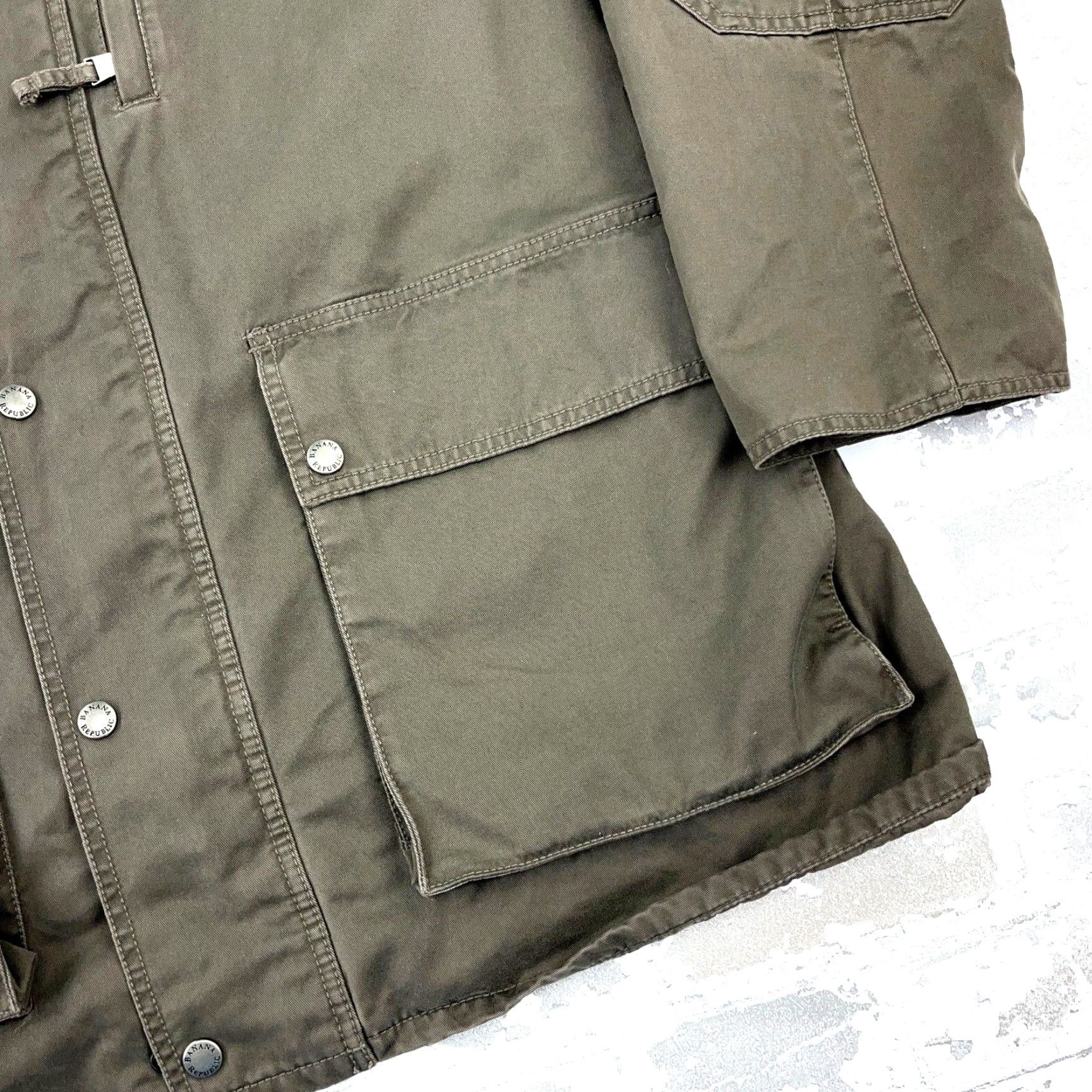 Banana Republic Banana Republic Barn Jacket Men Large Green Chore Coat Corduroy Collar Overcoat Jacket Casual Workwear Size US L / EU 52-54 / 3 - 4 Thumbnail