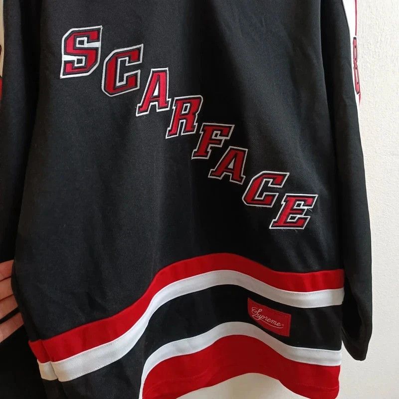 Supreme Supreme Scarface Tony Montana Black Red Hockey Jersey M 2017 Size US M / EU 48-50 / 2 - 6 Thumbnail