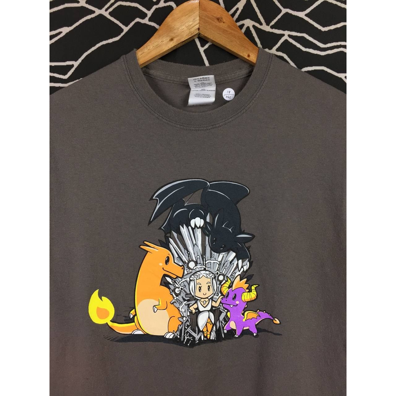 Gildan Game Of Thrones Dragon Mash-Up Graphic Cartoon Tee Size US S / EU 44-46 / 1 - 3 Thumbnail