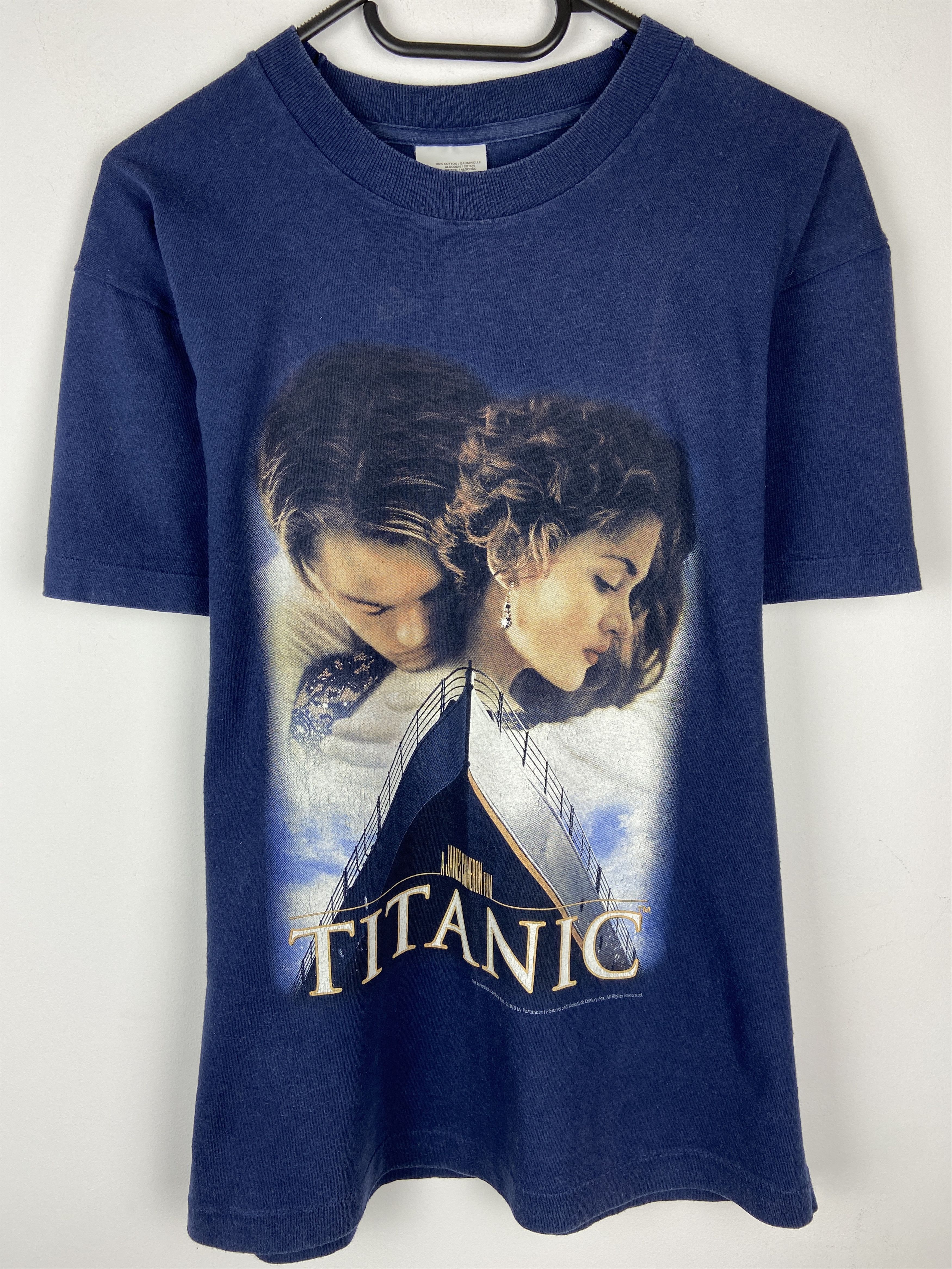 Vintage 90s Vintage Titanic James Cameron Movie Graphic T Shirt Tee Size US S / EU 44-46 / 1 - 1 Thumbnail