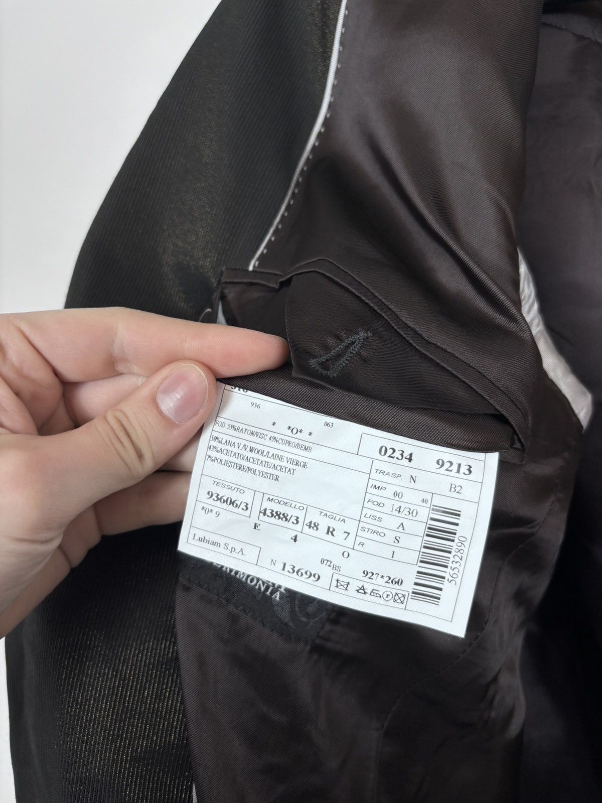 Lubiam Lubiam 1911 Cerimonia Shiny Brown Wool Blend Blazer Jacket Size 38R - 20 Thumbnail