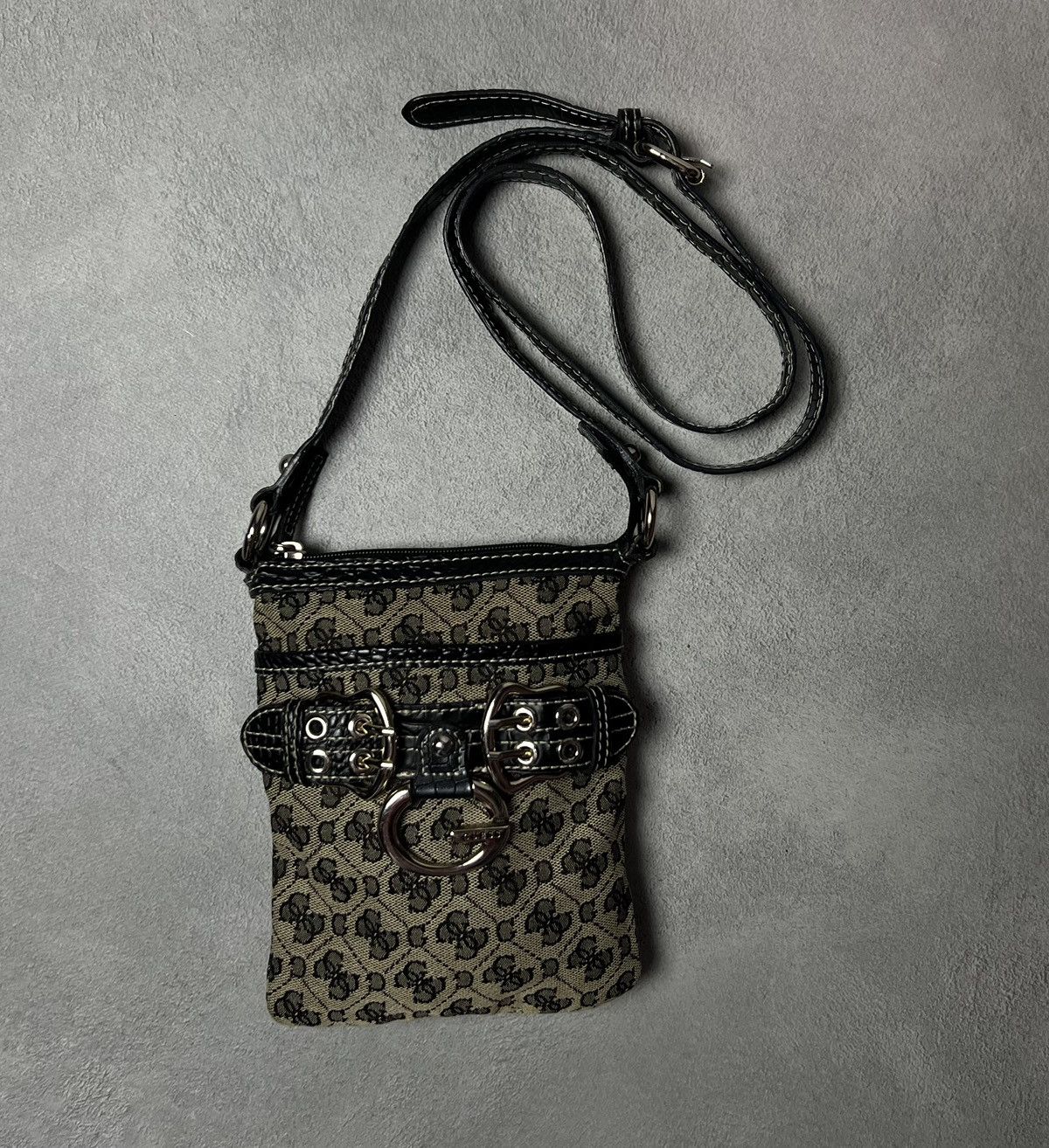 Guess GUESS Monogram Crossbody Shoulder Bag Metal Logo Size ONE SIZE - 1 Thumbnail