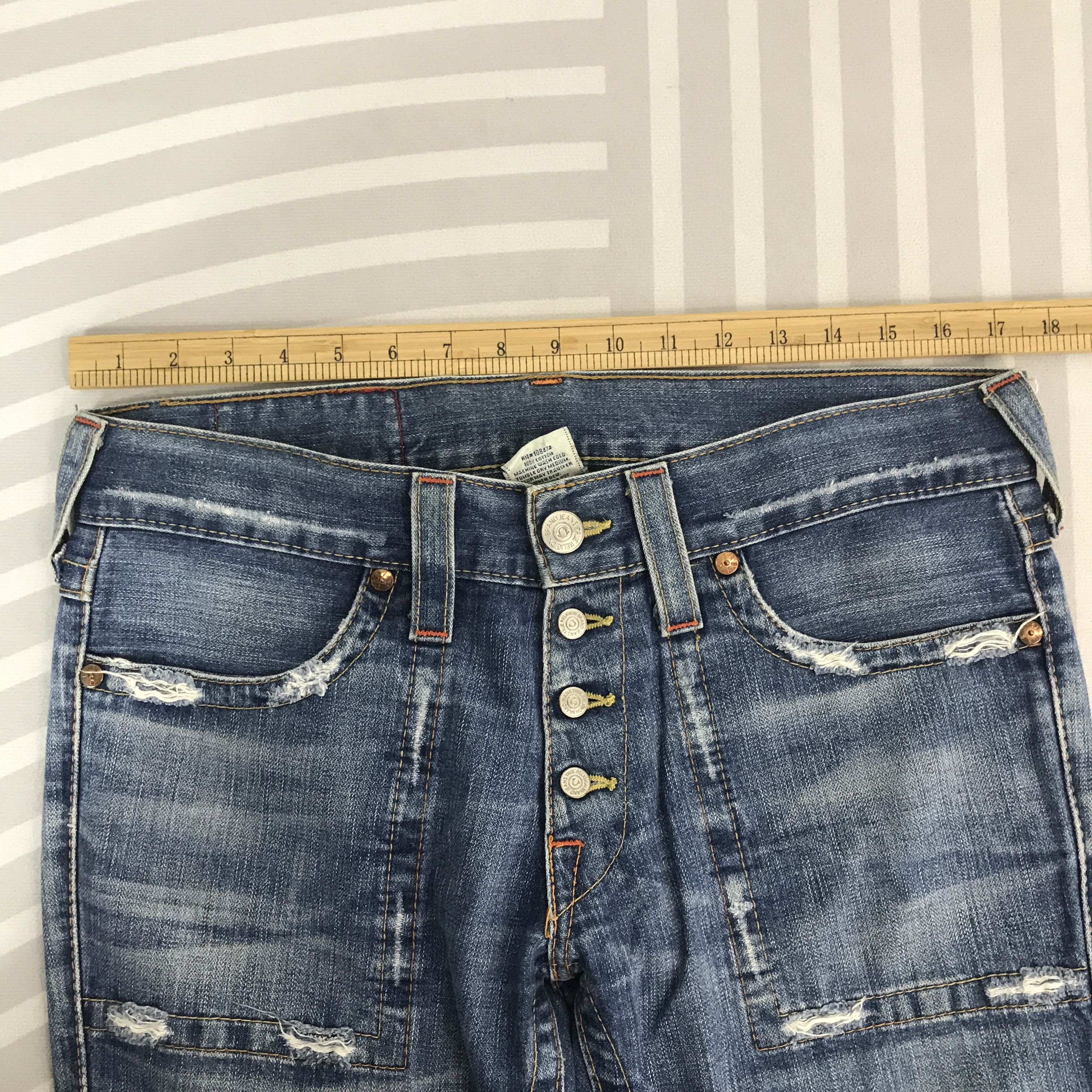 True Religion Vintage True Religon Distressed Flare Bootcut Denim Pants Size US 32 / EU 48 - 7 Thumbnail